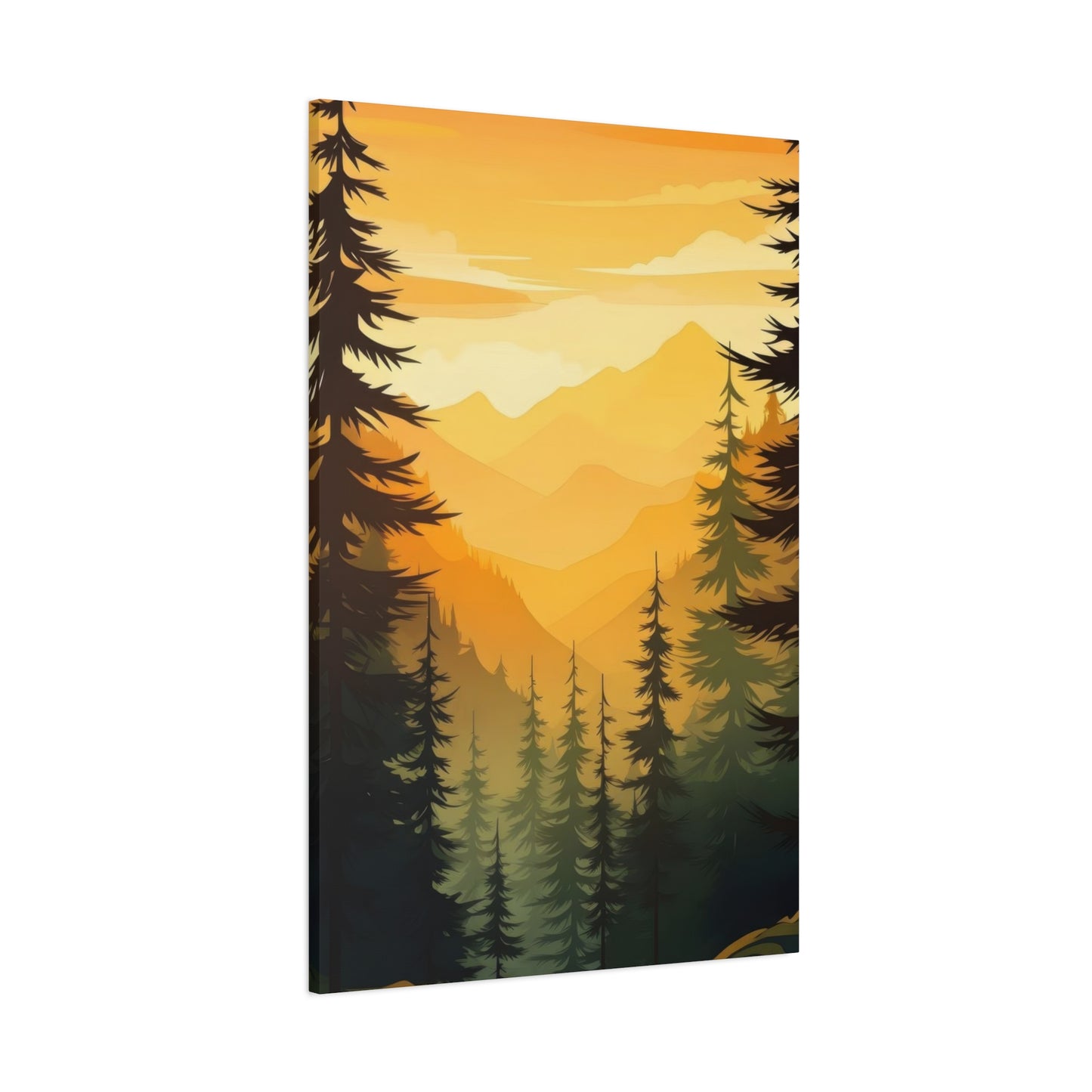Sunset In Forest Wall Art & Canvas Prints