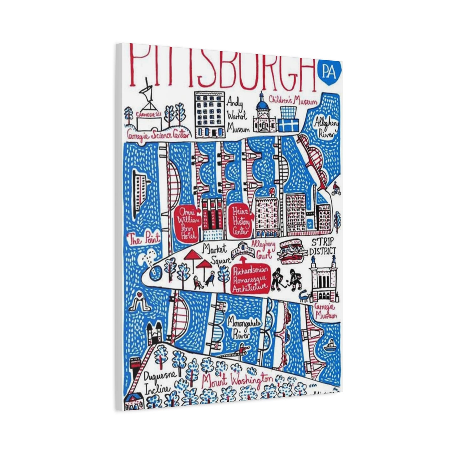 Pittsburgh City Graffiti Poster Wall Art & Canvas Prints