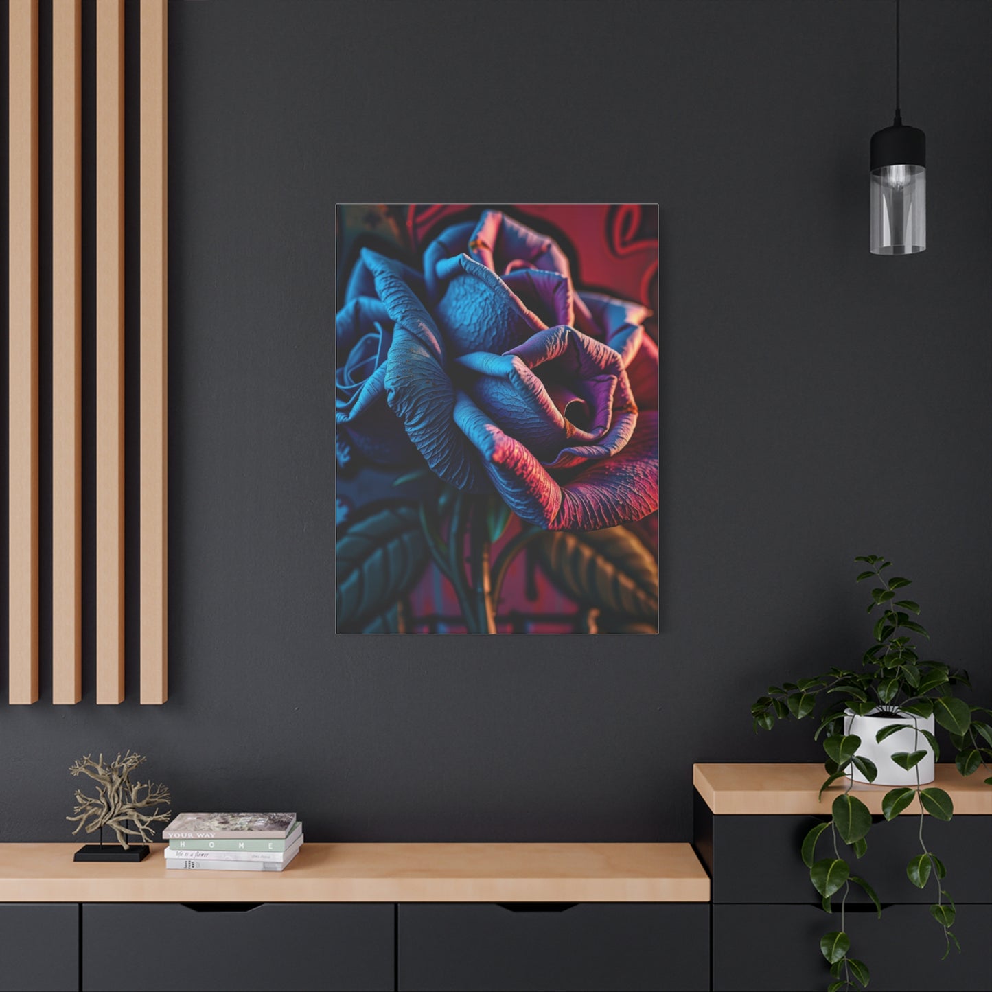 Noble Petals Graffiti Canvas Wall Art & Canvas Print