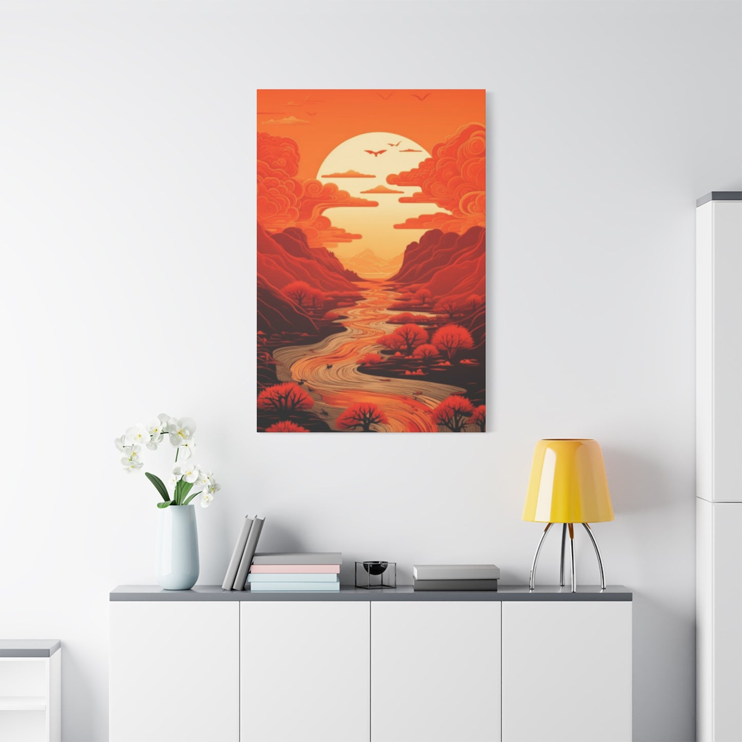 A Sunset With A River Running Through It Wall Art & Canvas Prints