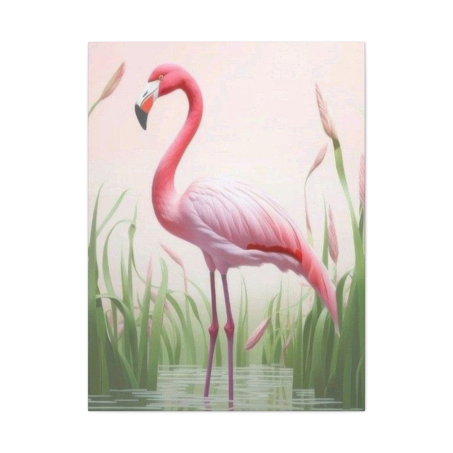 Flamingo Water Grass Wall Art & Canvas Prints