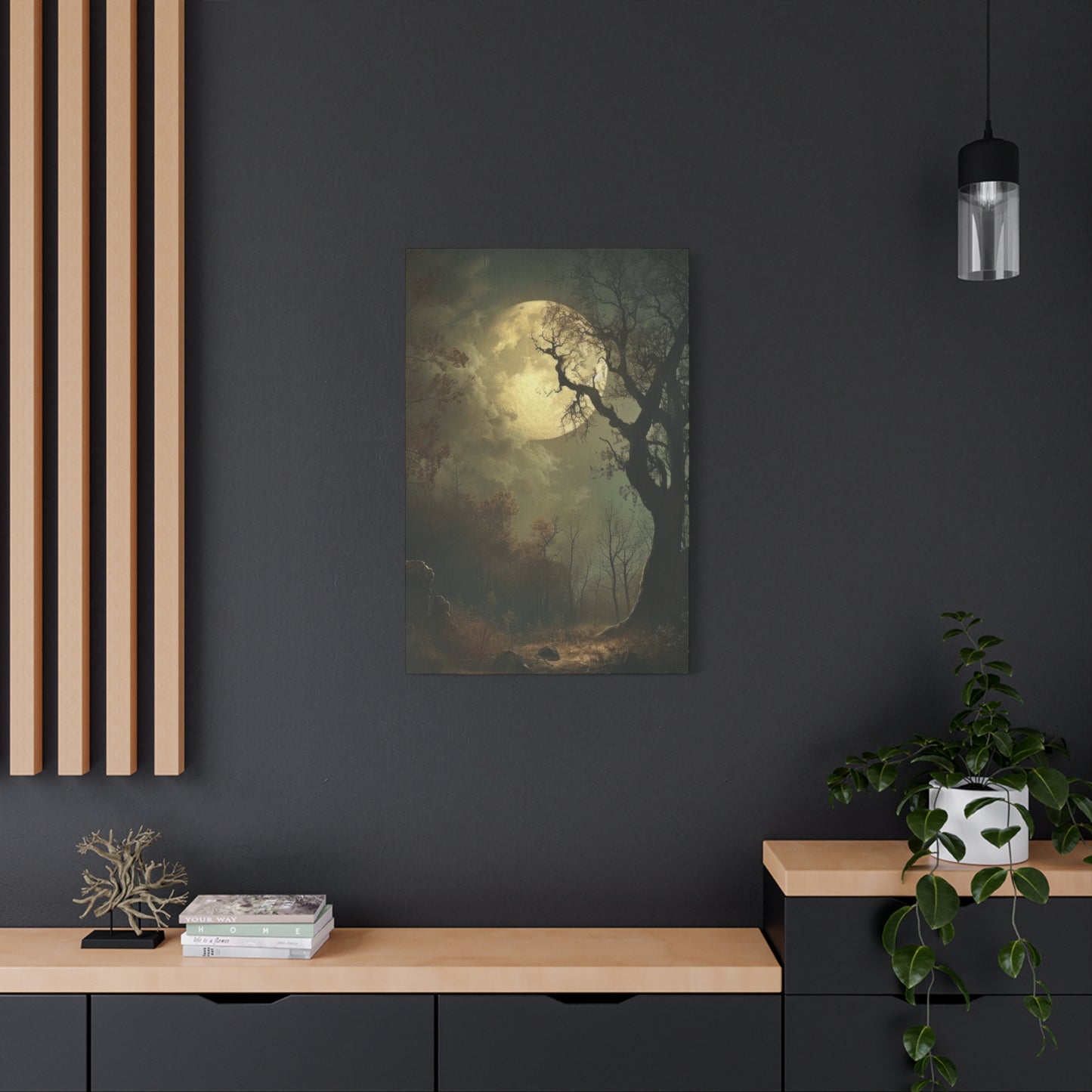Moon At Night Dark Academia Wall Art & Canvas Prints