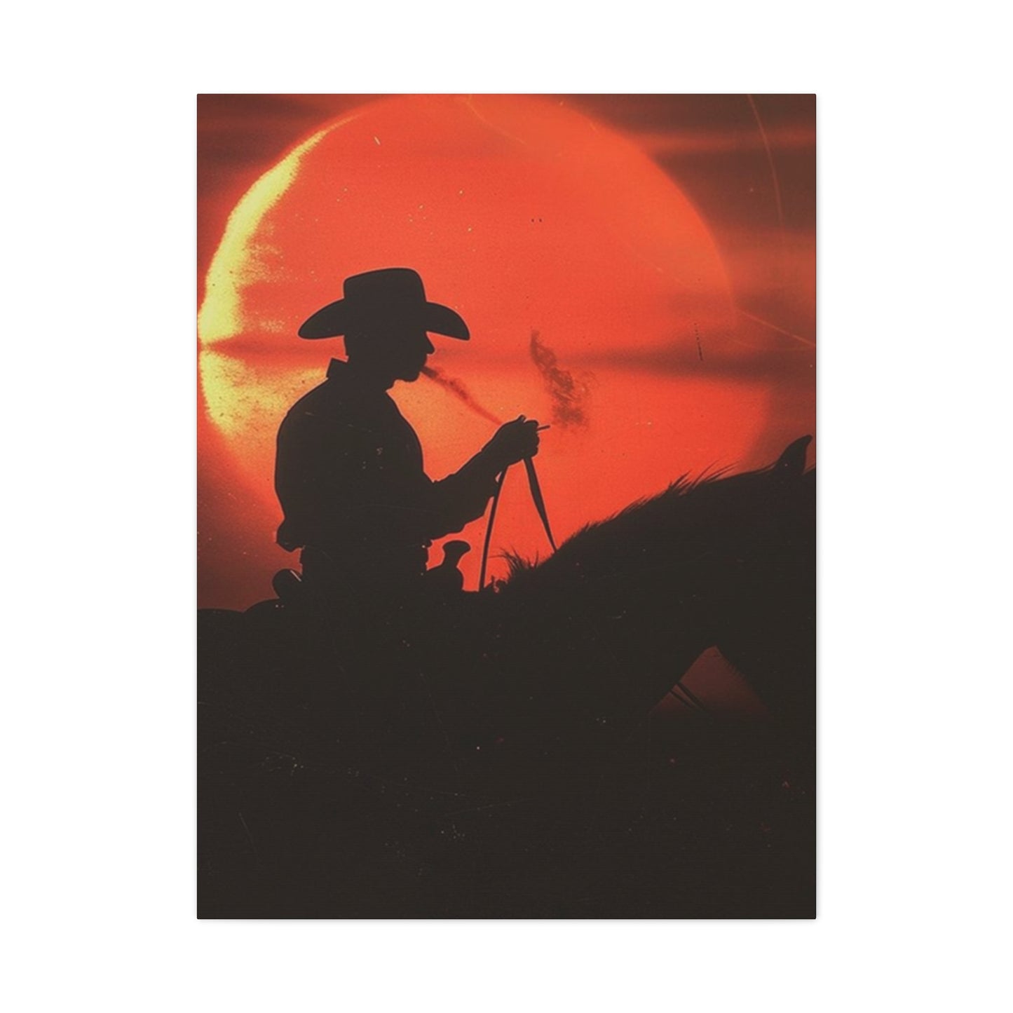 Cowboy In Dawn Wall Art & Canvas Prints
