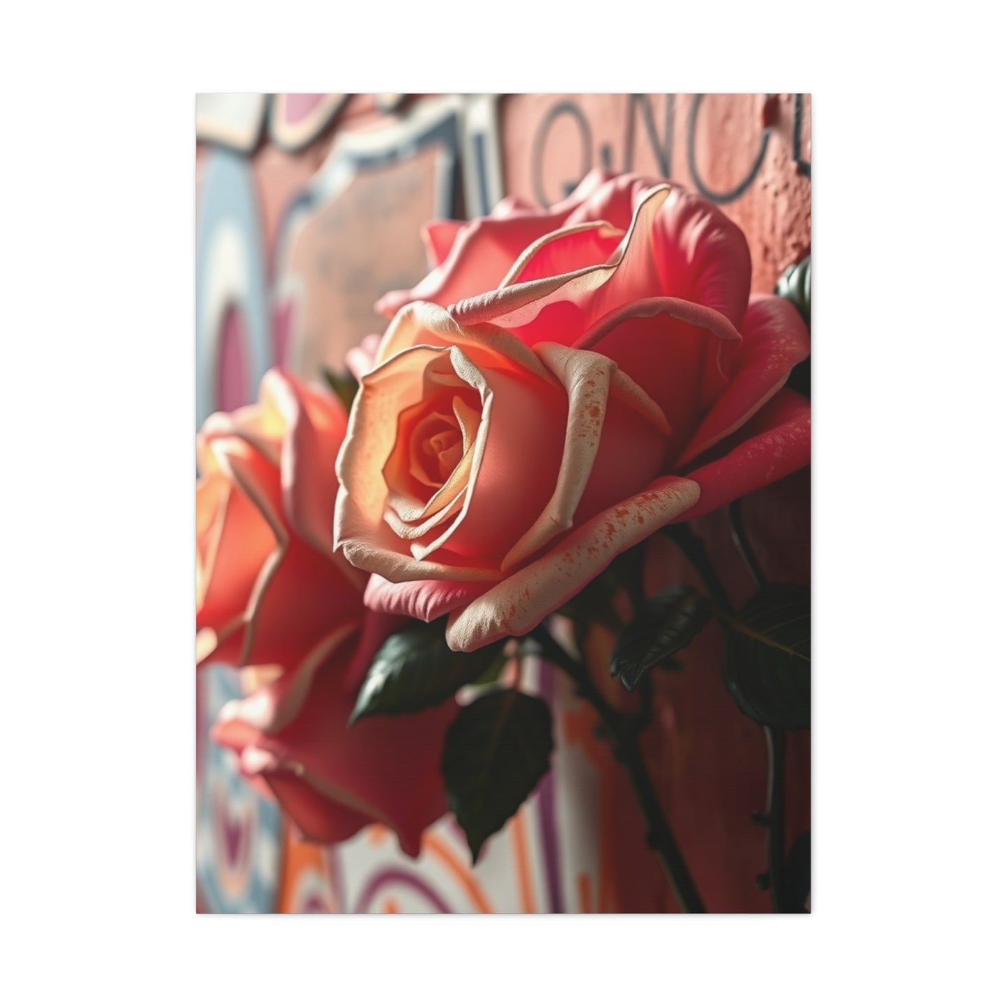 Graffiti Roses Art Premium Canvas 20 Wall Art & Canvas Print