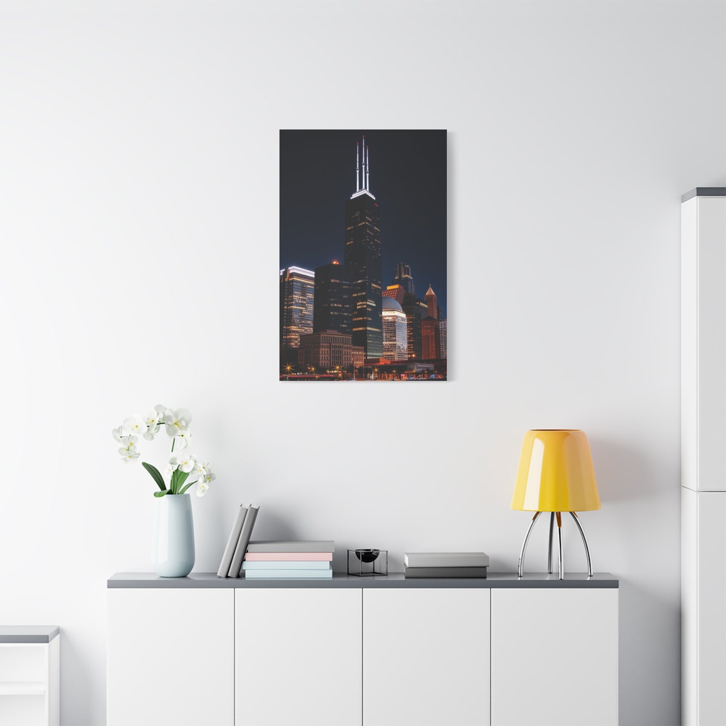 Chicago Skylines Art Canvas Art 1 Wall Art & Canvas Print