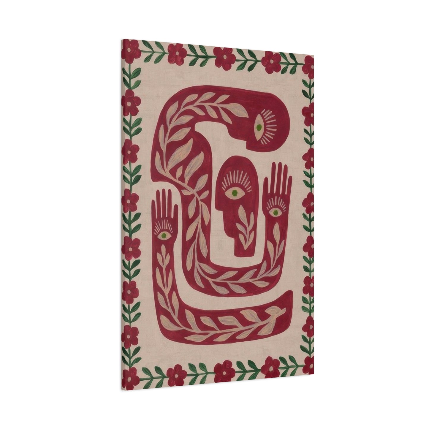 Simple Hands Eyes Flower Deco Wall Art & Canvas Prints