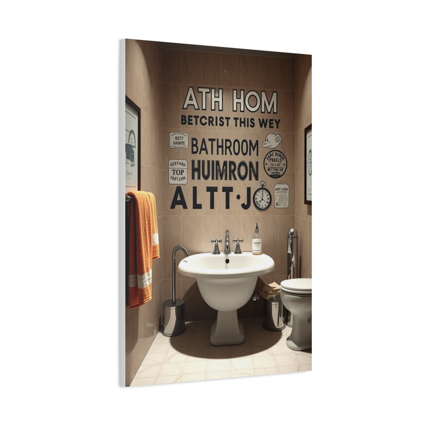 Supreme Bathroom Humor Art Collection Wall Art & Canvas Print
