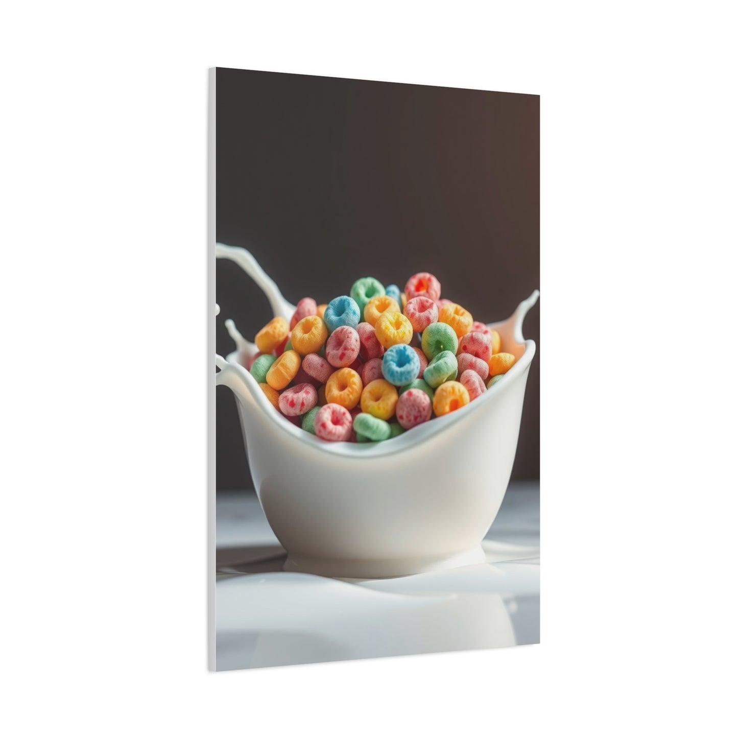 Fruit Loops in Milk Art Premium Canvas 20 Wall Art & Canvas Print