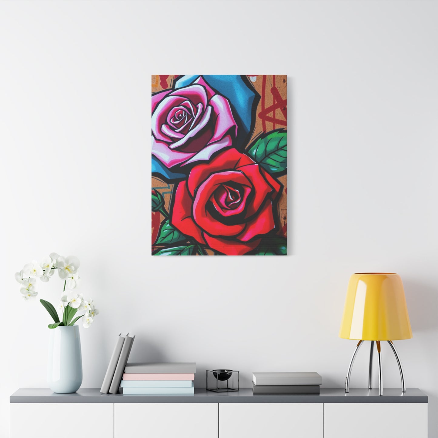 Graffiti Roses Art Premium Canvas 19 Wall Art & Canvas Print
