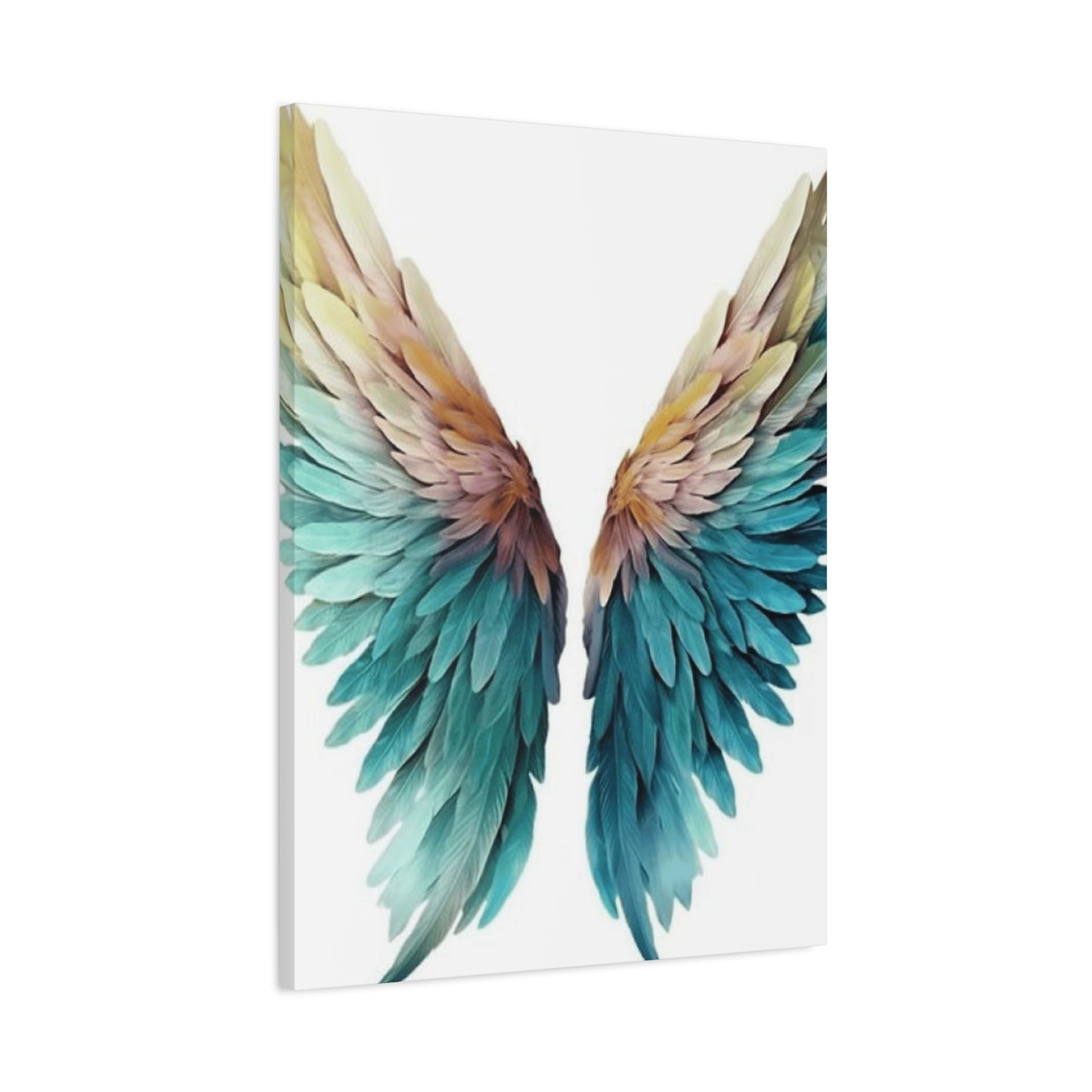 Blue and Golden Angel Wings Wall Art & Canvas Prints