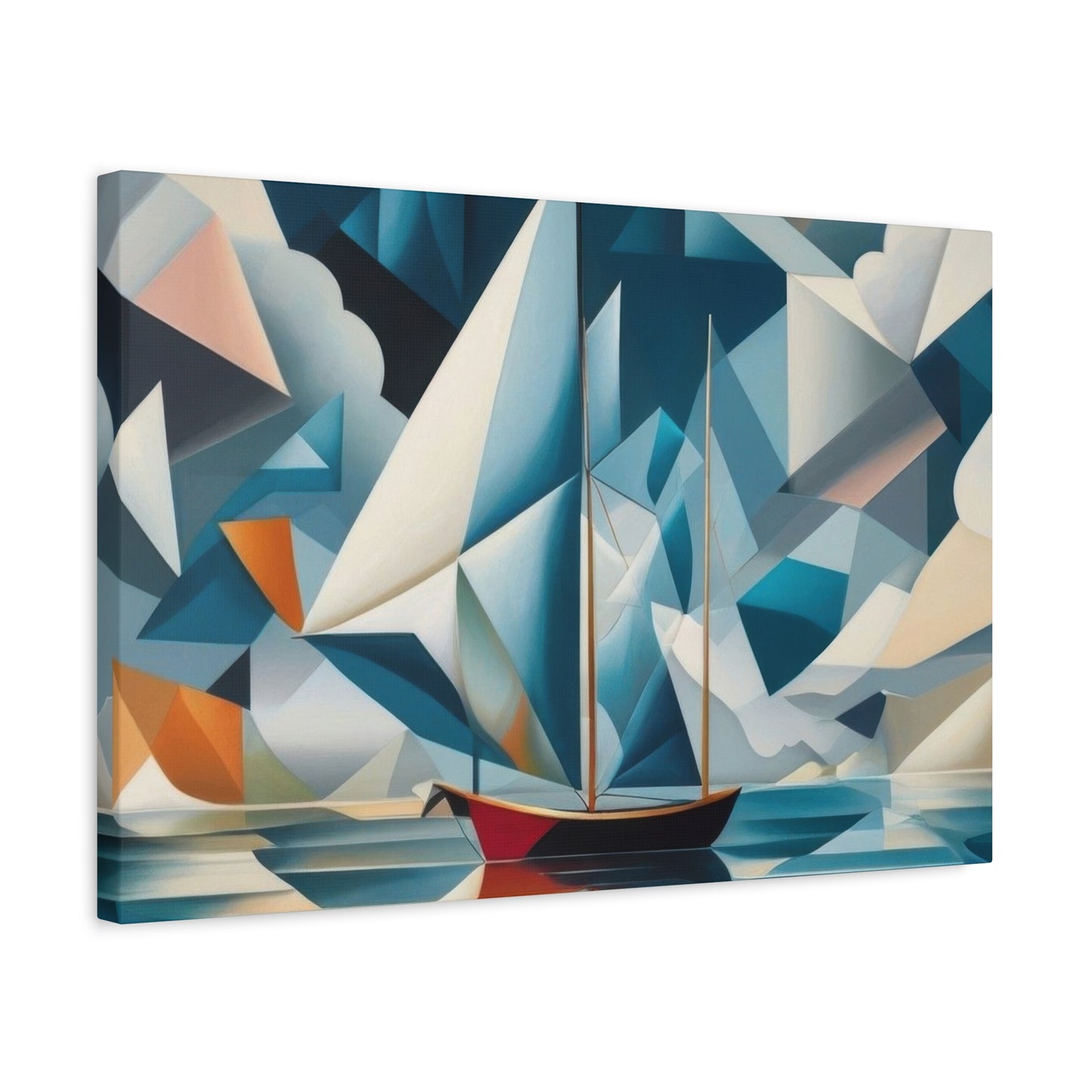 Boat In Water Cubism Wall Art & Canvas Prints