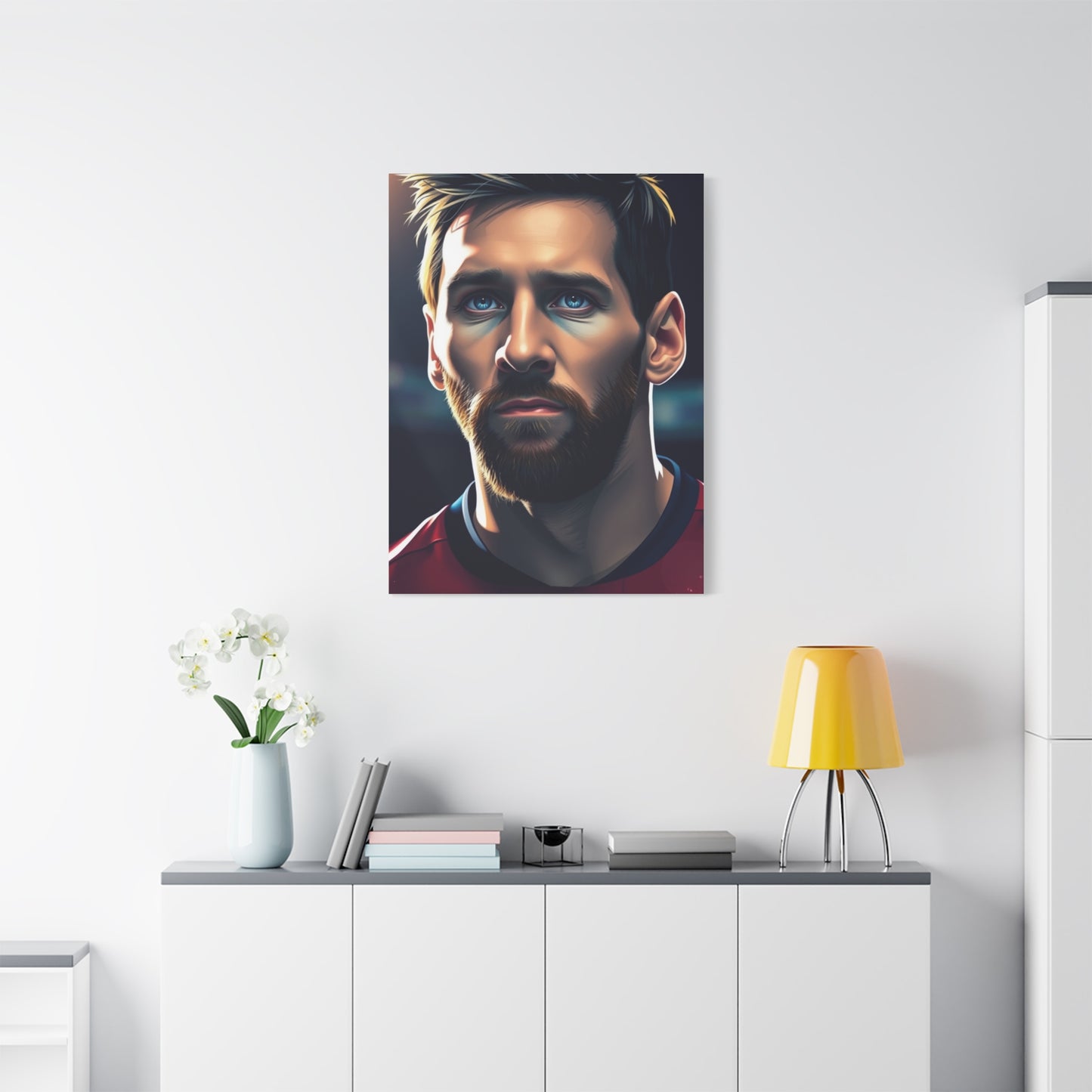 Lionel Messi Illustration Art Premium Canvas 16 Wall Art & Canvas Print
