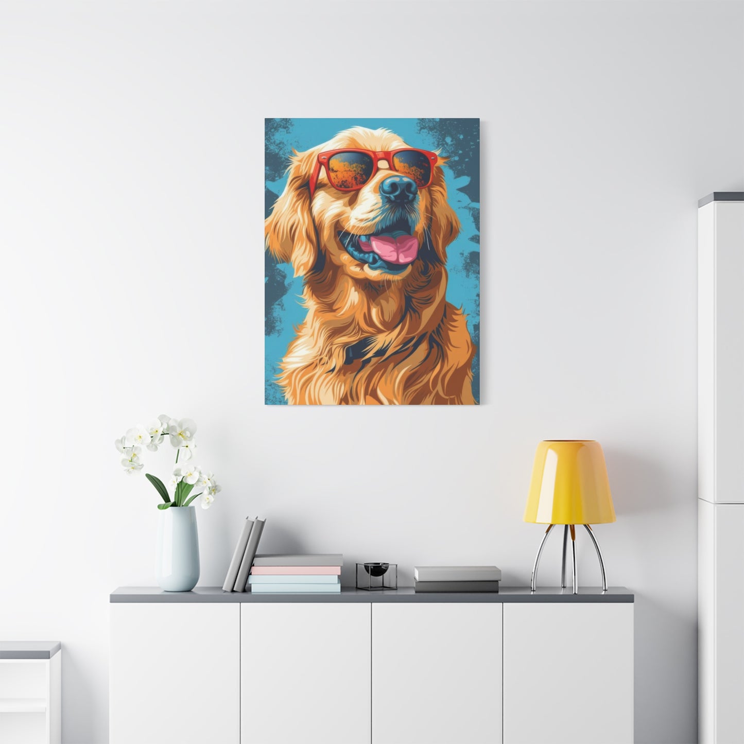 Golden Retriever Sunglasses Wall Art & Canvas Prints