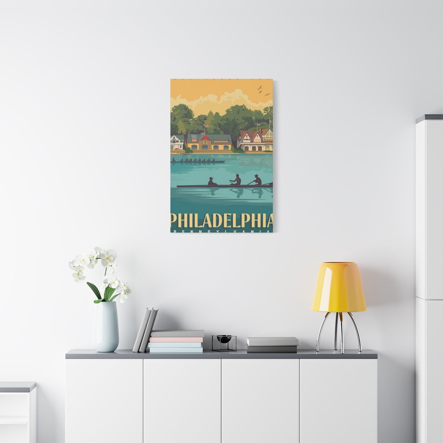 River Kayaking In Philadelphia Wall Art & Canvas Prints