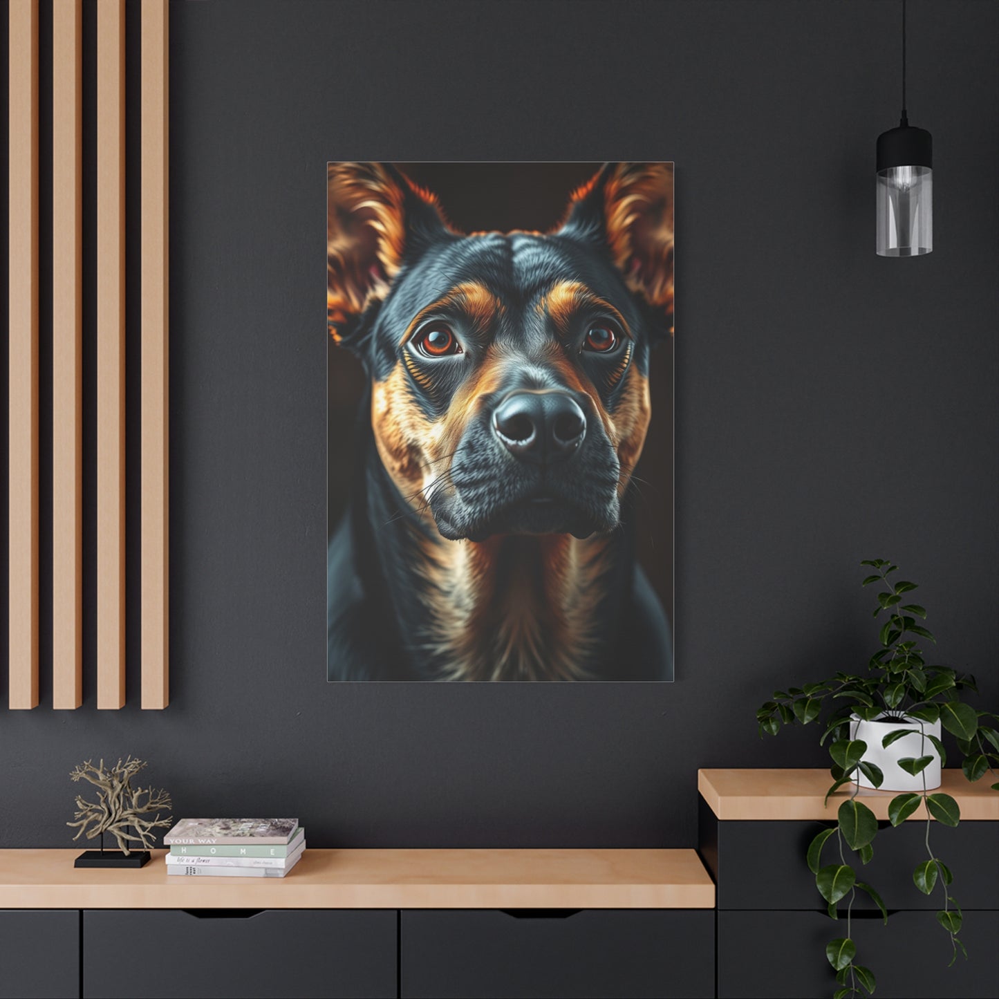 Elite Black and Tan Art Vision Wall Art & Canvas Print