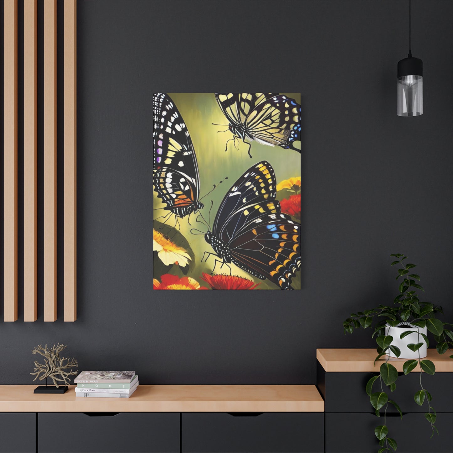 Colorful Butterflies on Flowers Wall Art & Canvas Prints
