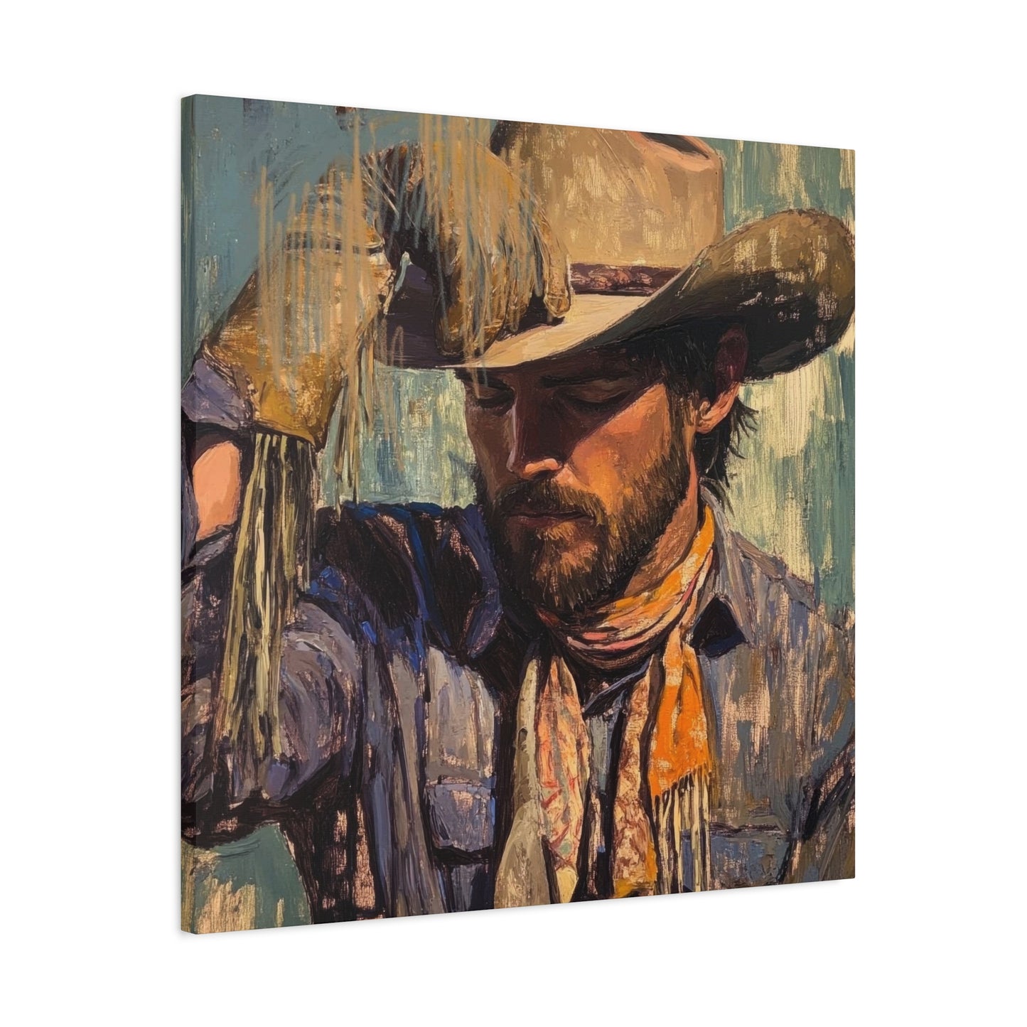 Cowboy Brushed Wall Art & Canvas Prints