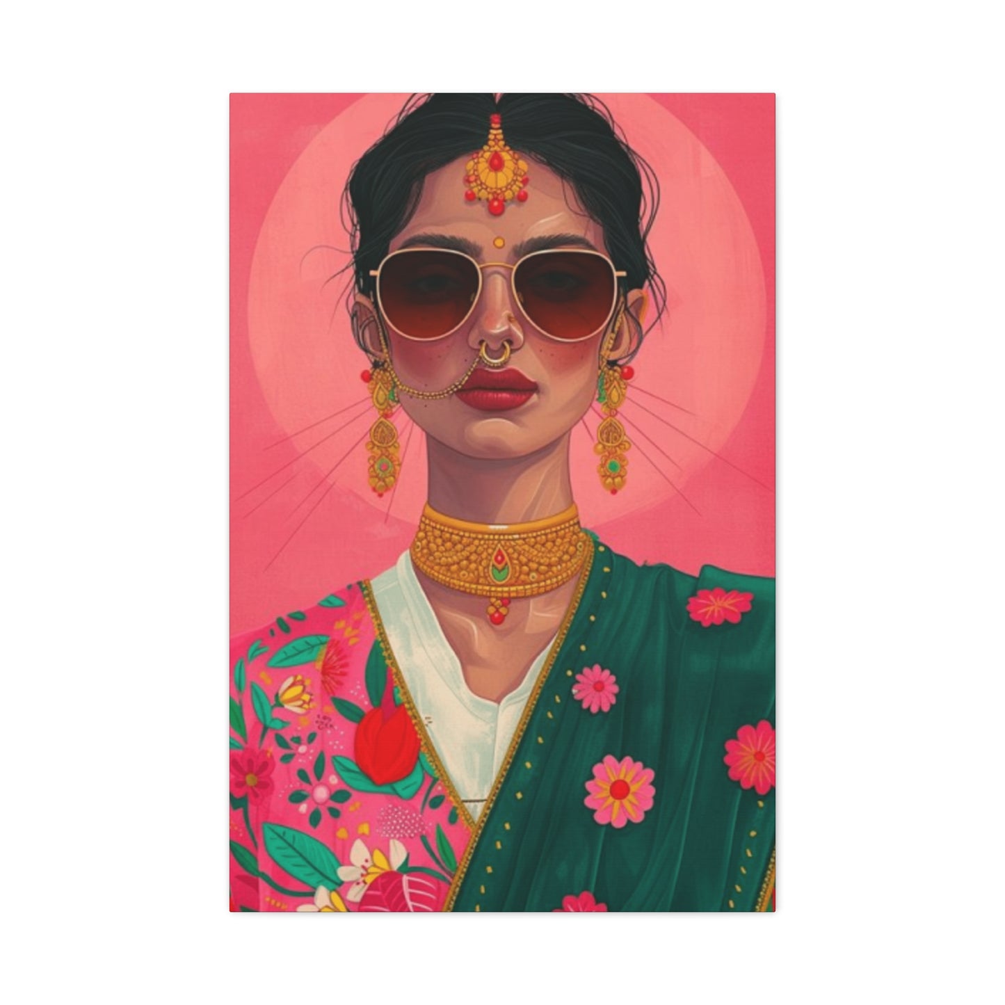Indian Women In Traditional Dress Wall Art & Canvas Prints