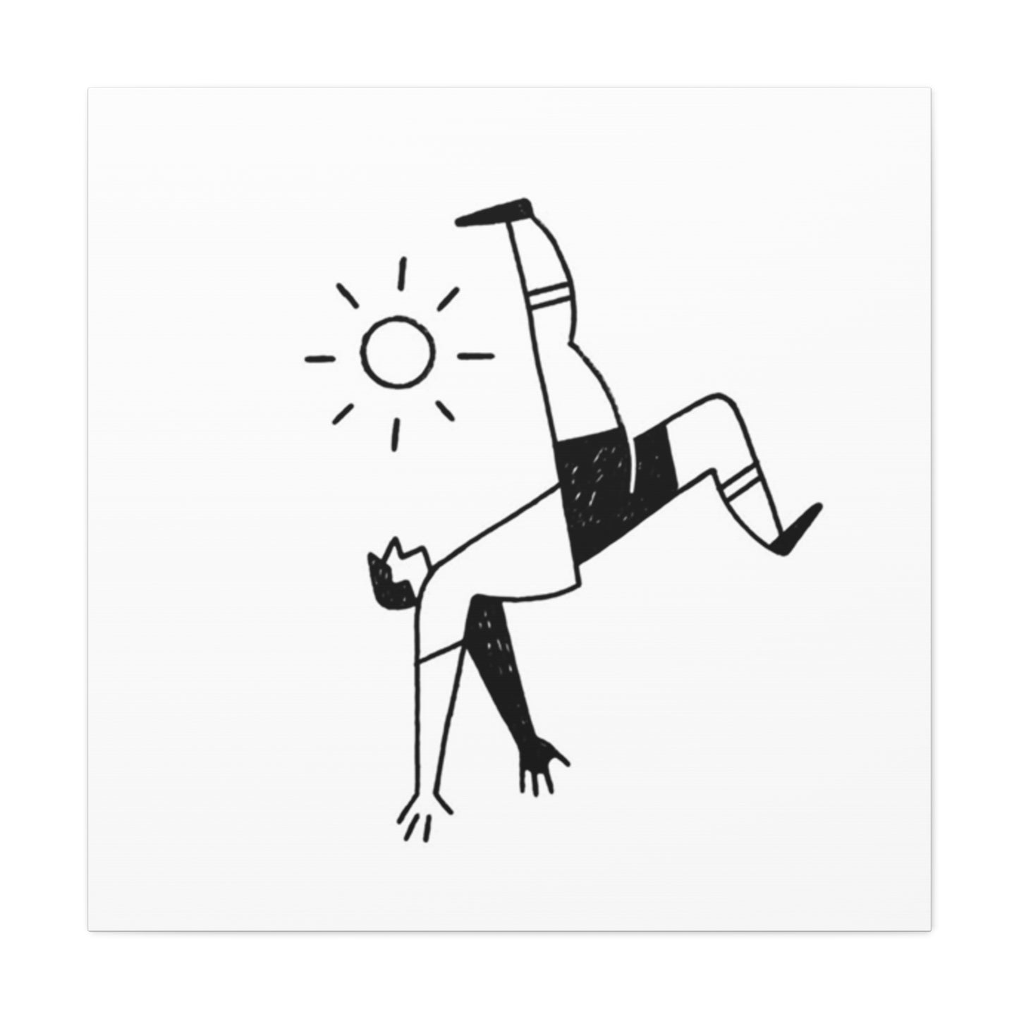 Soccer Reverse Kick Drawing Wall Art & Canvas Prints