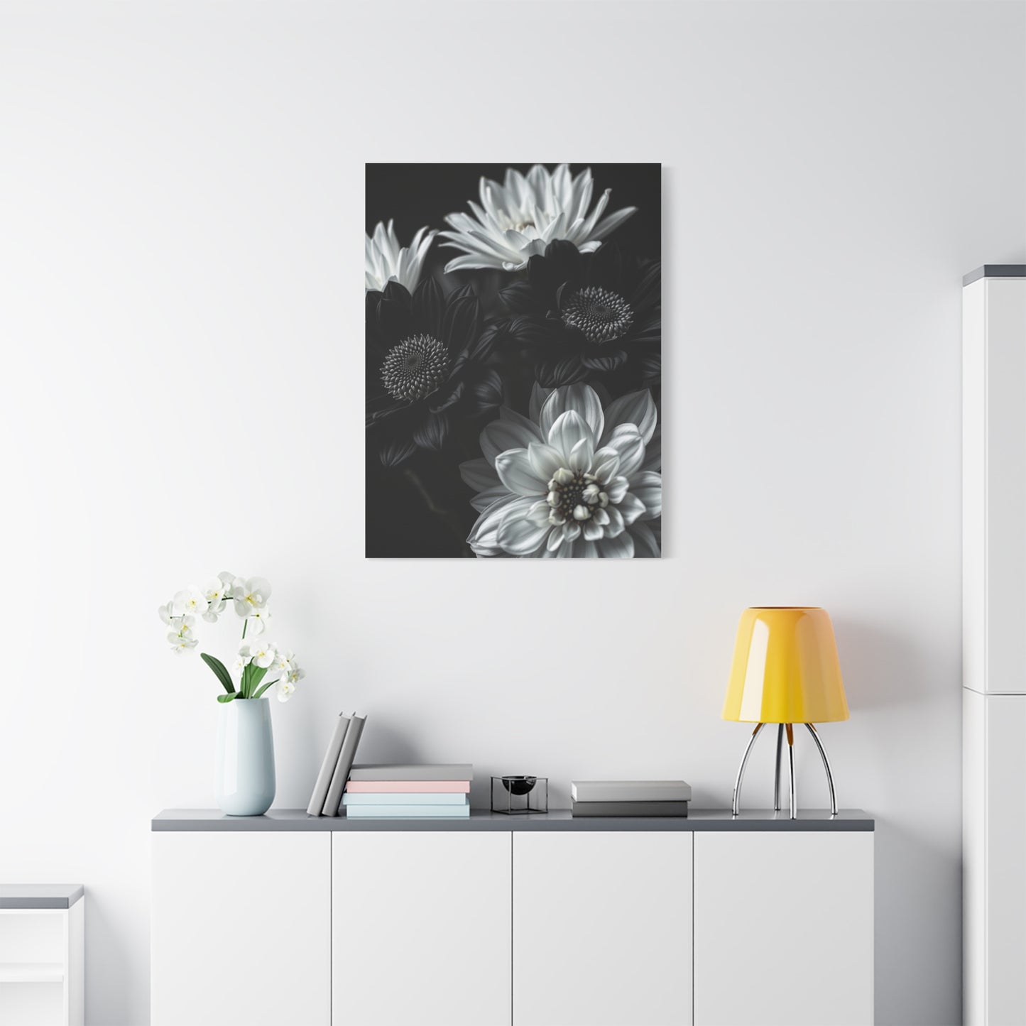 Monochrome Bloom Elegance Wall Art & Canvas Print