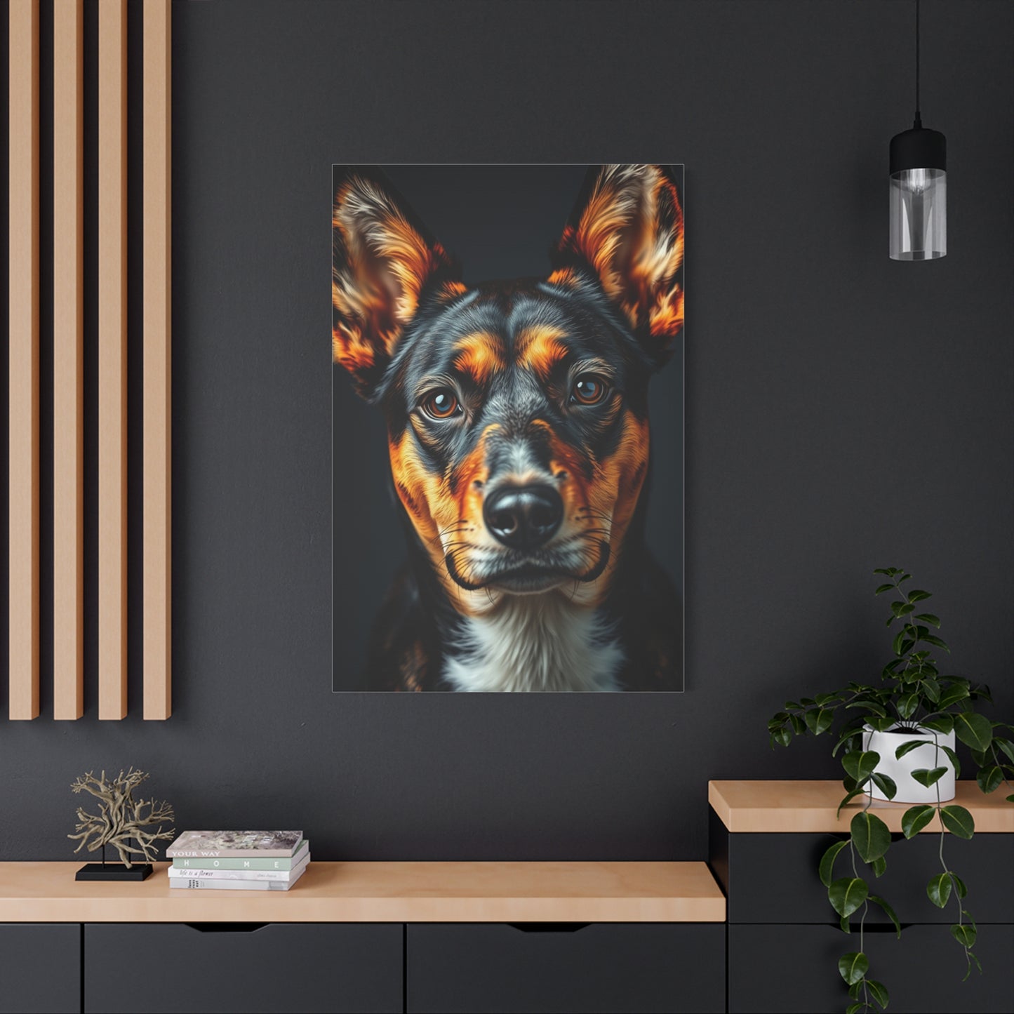 Vision Black and Tan Art Art Wall Art & Canvas Print