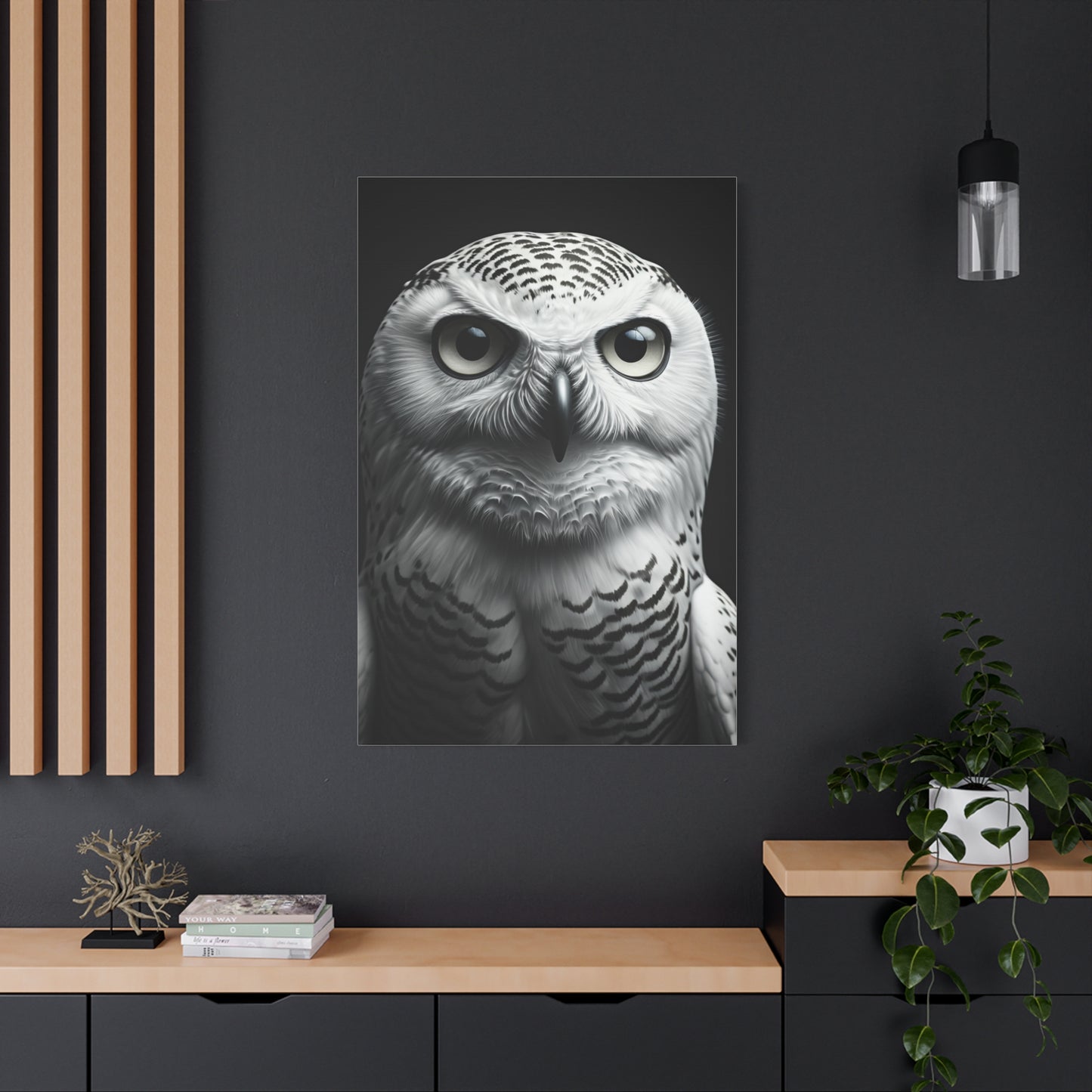 Snowy Owl Intense Gaze Wall Art & Canvas Prints