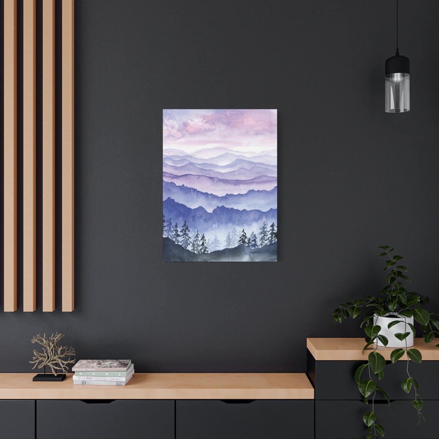 Blue and Purple Mountain Ridges Wall Art & Canvas Prints