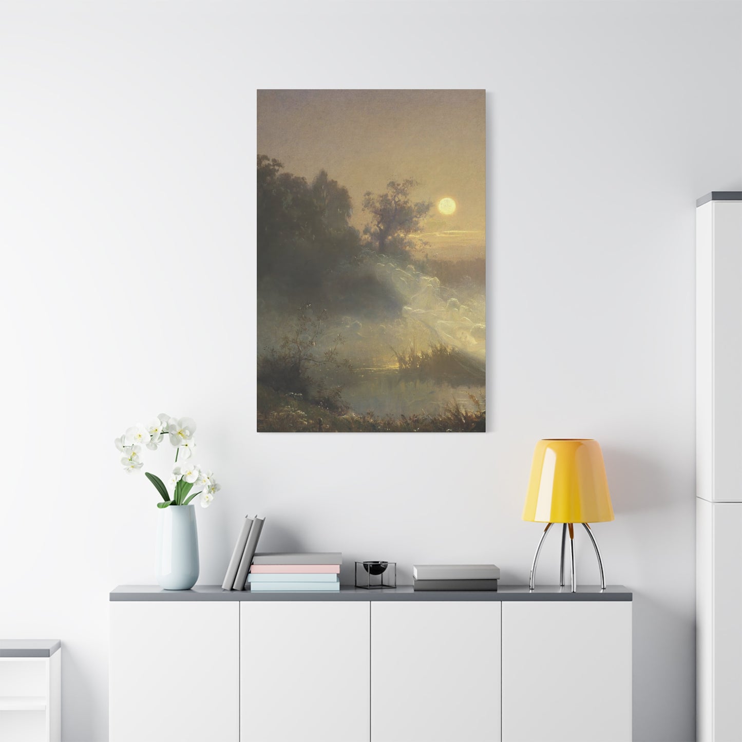 Dark Foggy Moonlit Wall Art & Canvas Prints