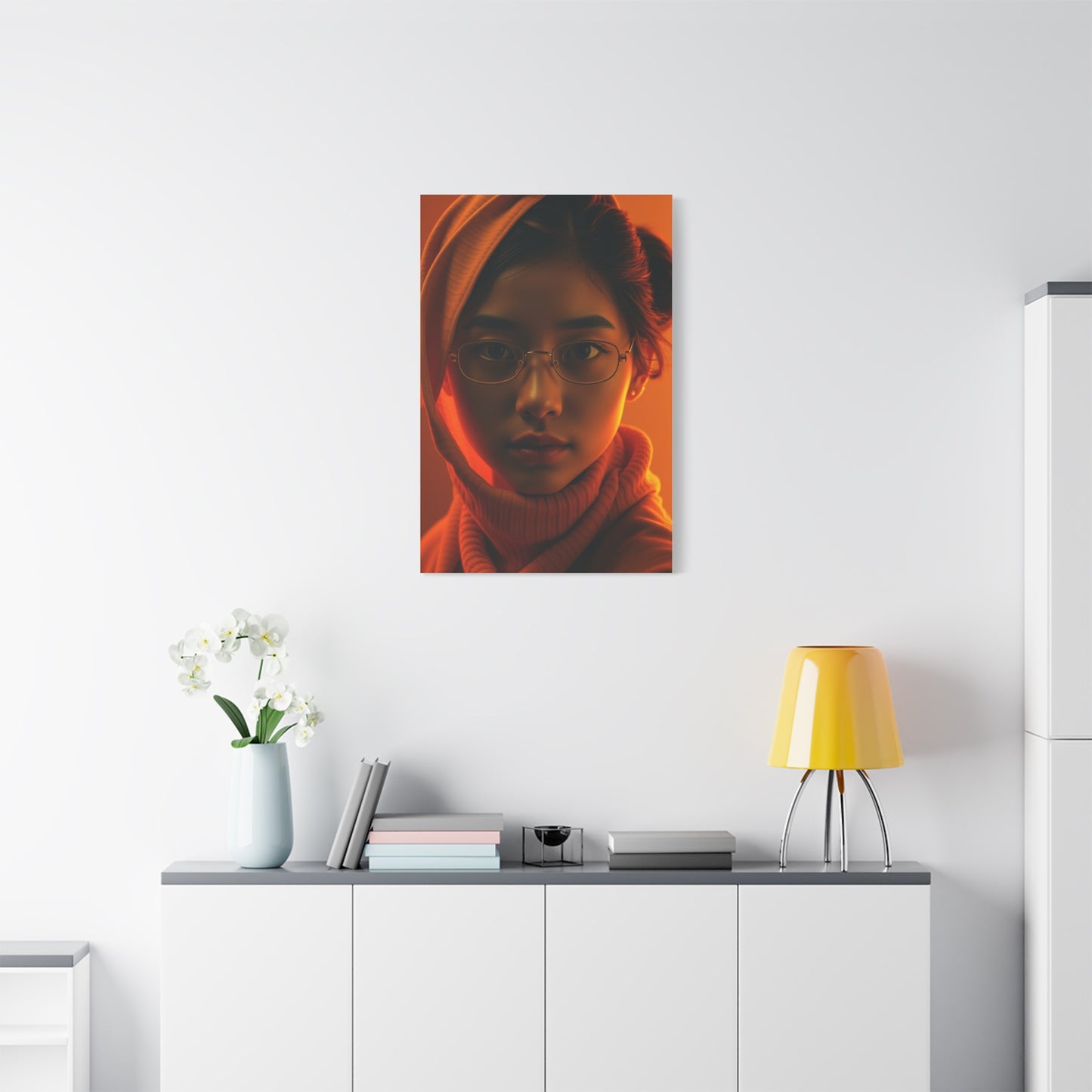 Saffron Symphony Canvas Wall Art & Canvas Print