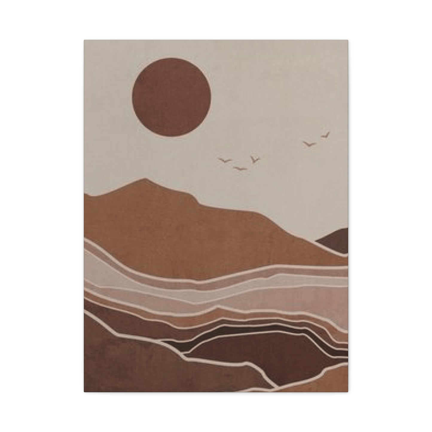 Brown Desert Painting Wall Art & Canvas Prints