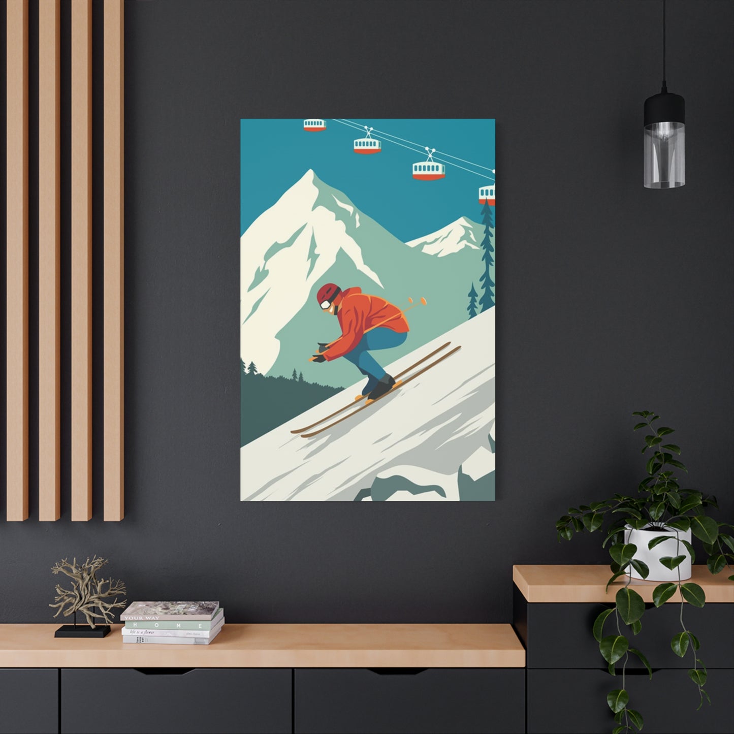 Skiing Poster Wall Art & Canvas Prints