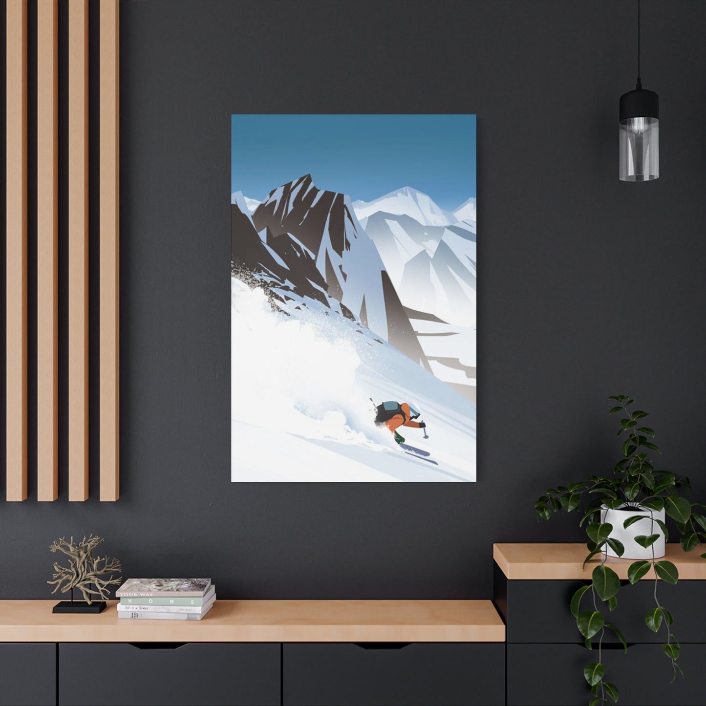 Snow Mountain Skiing Wall Art & Canvas Prints