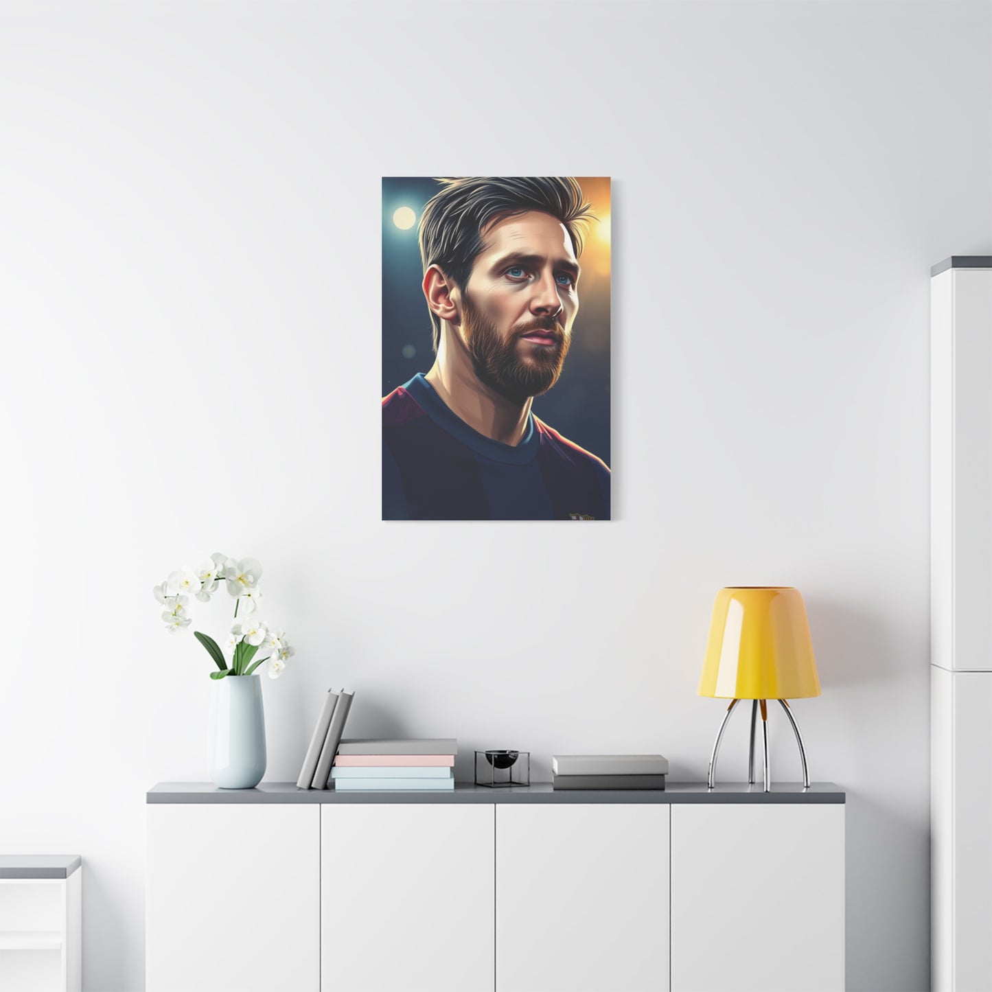 Lionel Messi Illustration Art Premium Canvas 20 Wall Art & Canvas Print