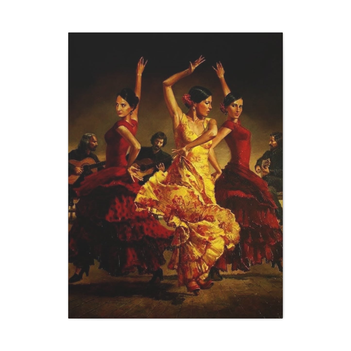 Spain Traditional Dancer Group Wall Art & Canvas Prints