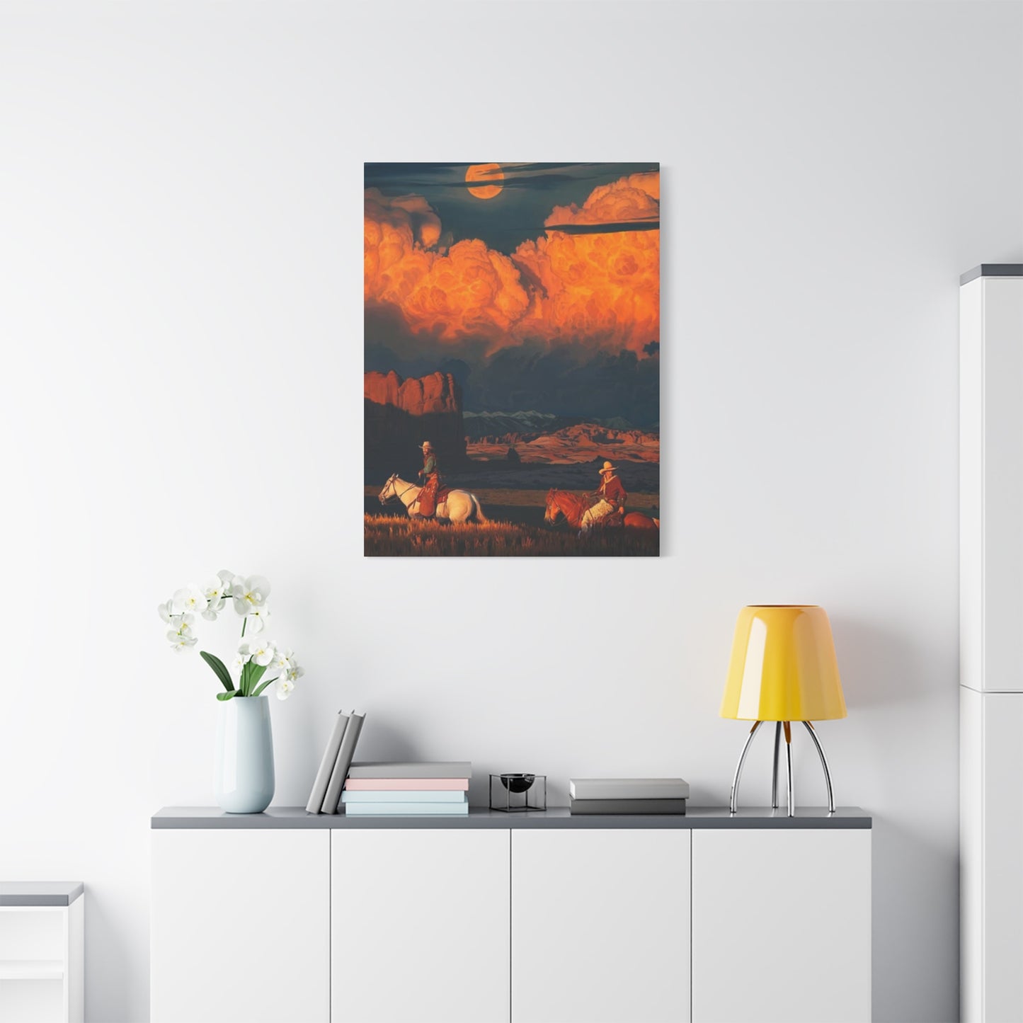 Cowboys In Grassland Wall Art & Canvas Prints