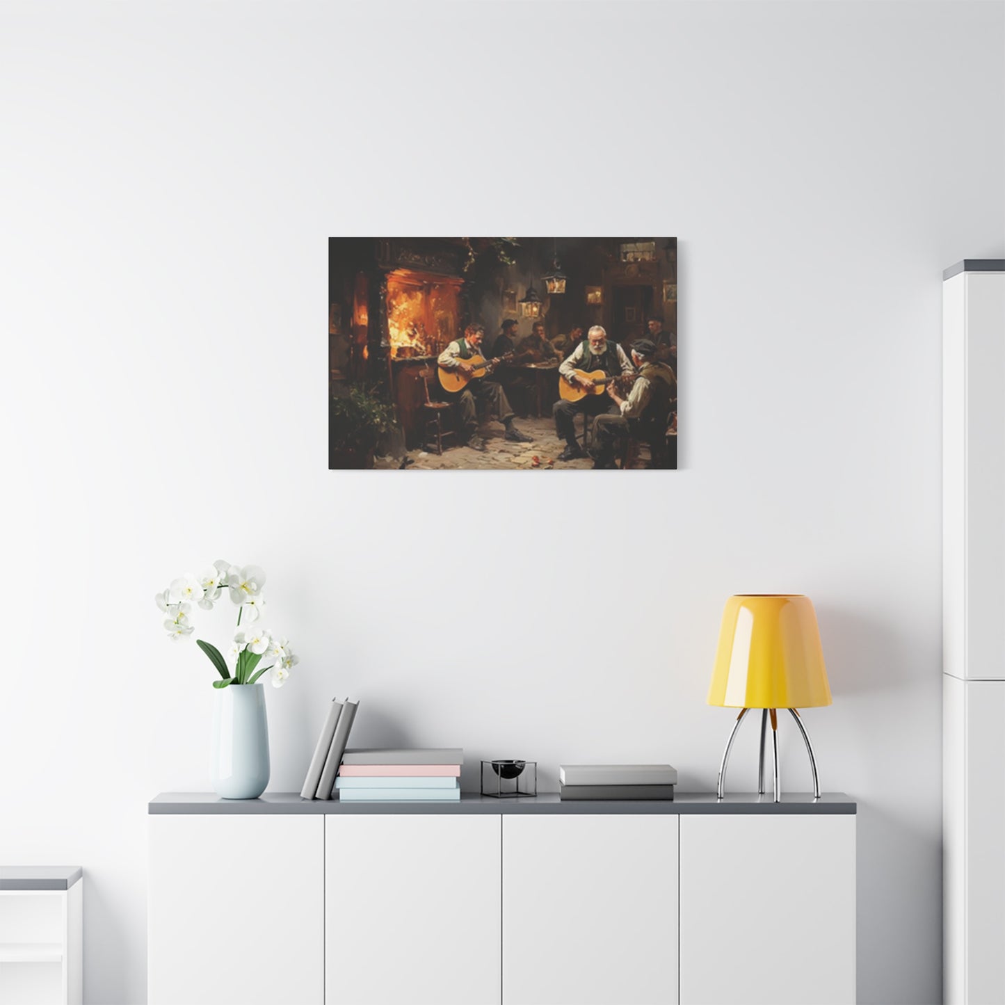 People At Pub & Bar Painting Wall Art & Canvas Prints