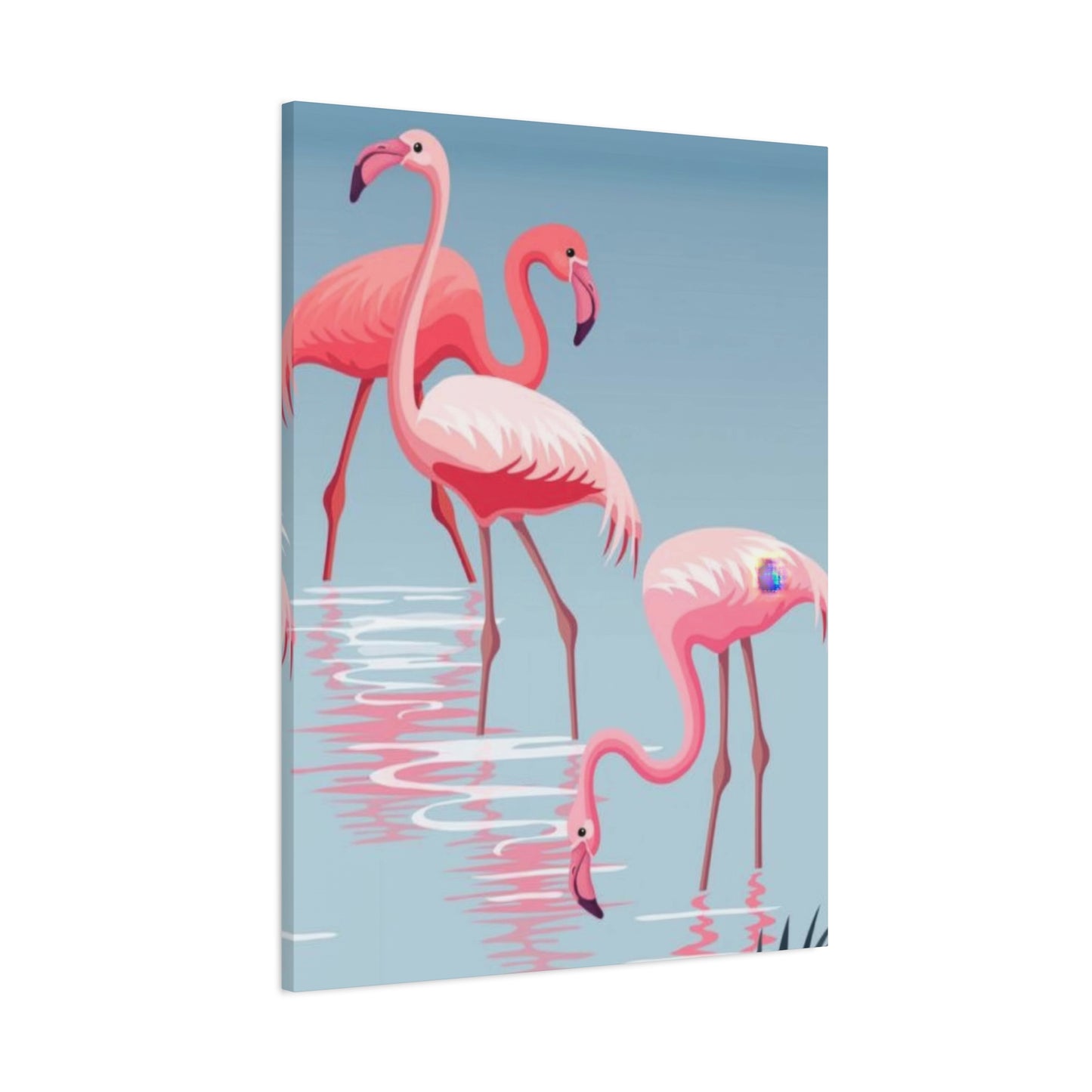 Flamingo Flock In Water 2 Wall Art & Canvas Prints