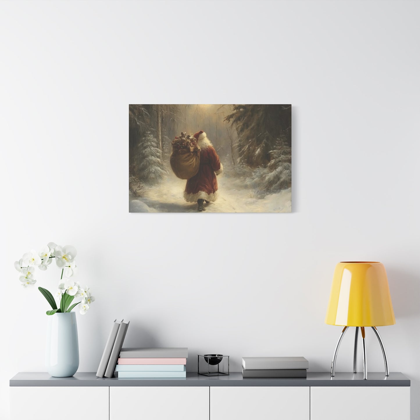 Santa Claus With Gifts Wall Art & Canvas Prints