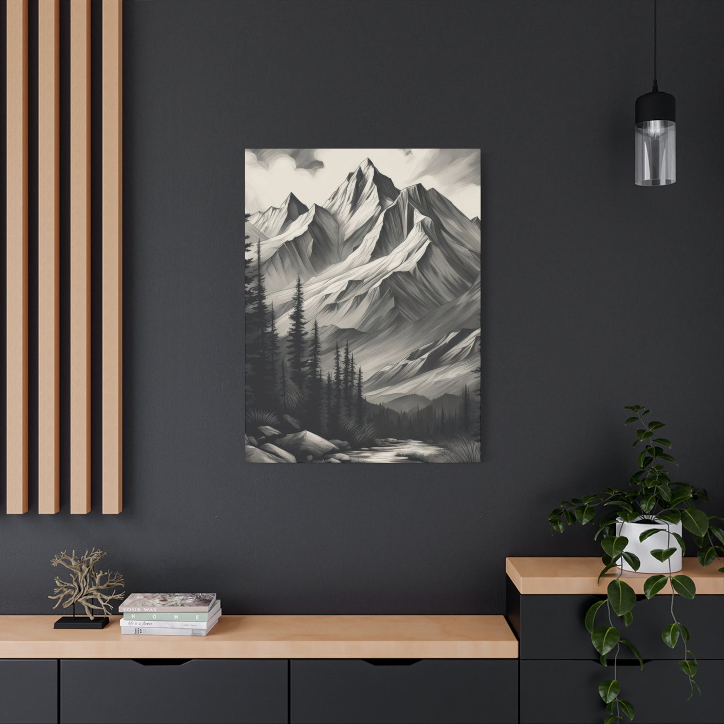 Mountains Grey Wall Art & Canvas Prints