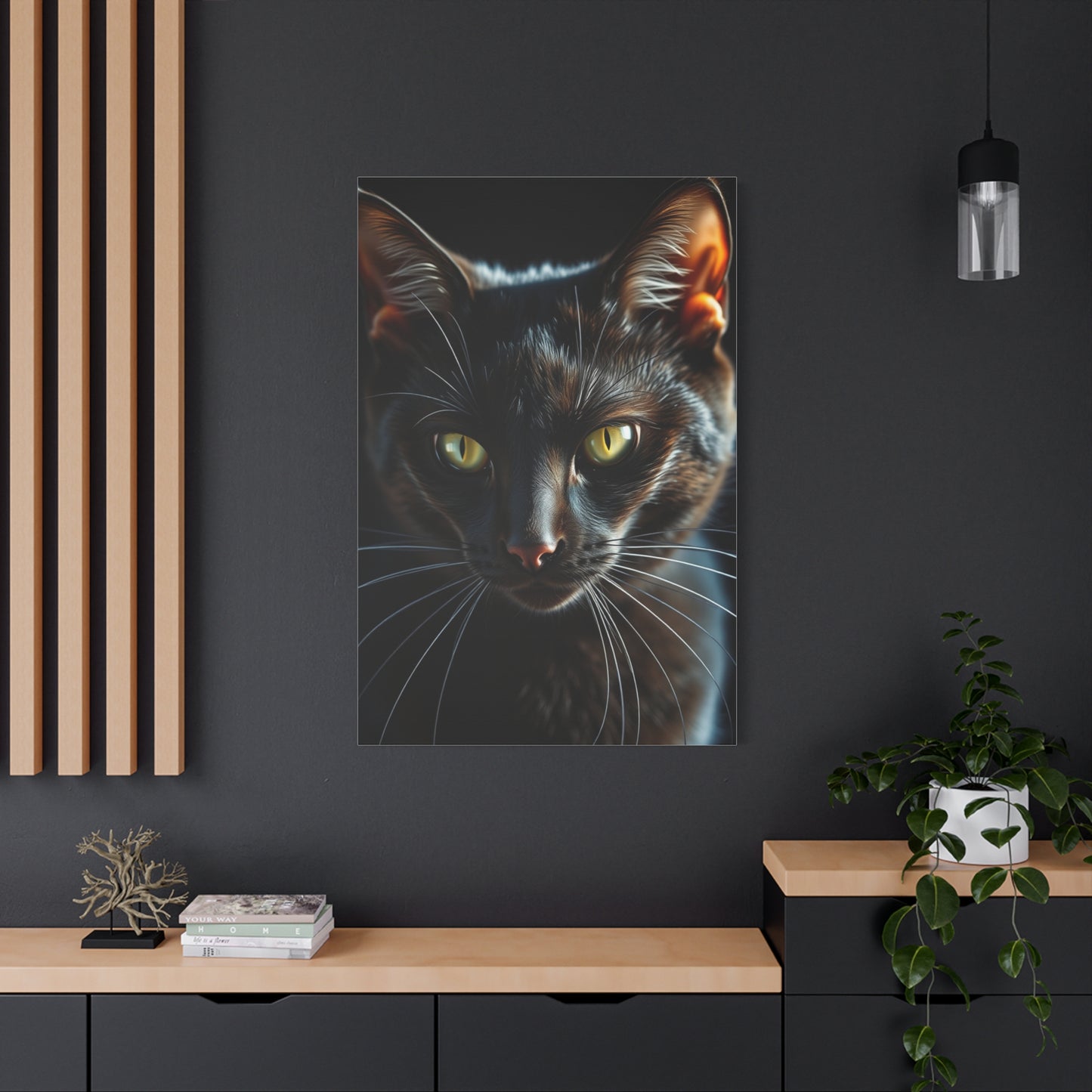 Vision Black Cat Art Art Wall Art & Canvas Print