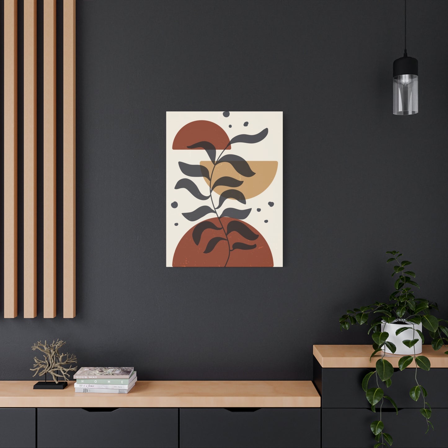 Branch And Geometry Earth Tones Wall Art & Canvas Prints