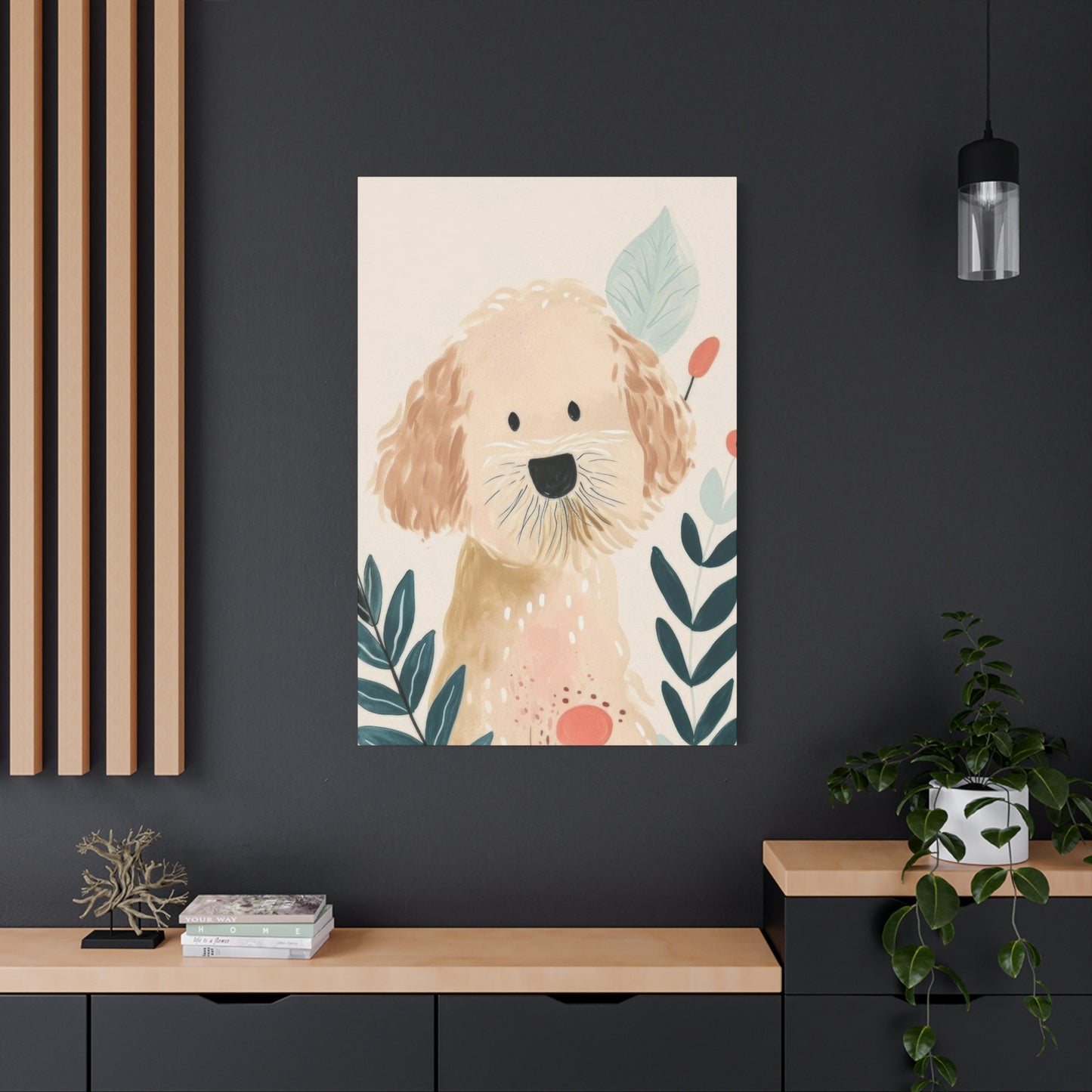 Goldendoodle Illustration Wall Art & Canvas Prints