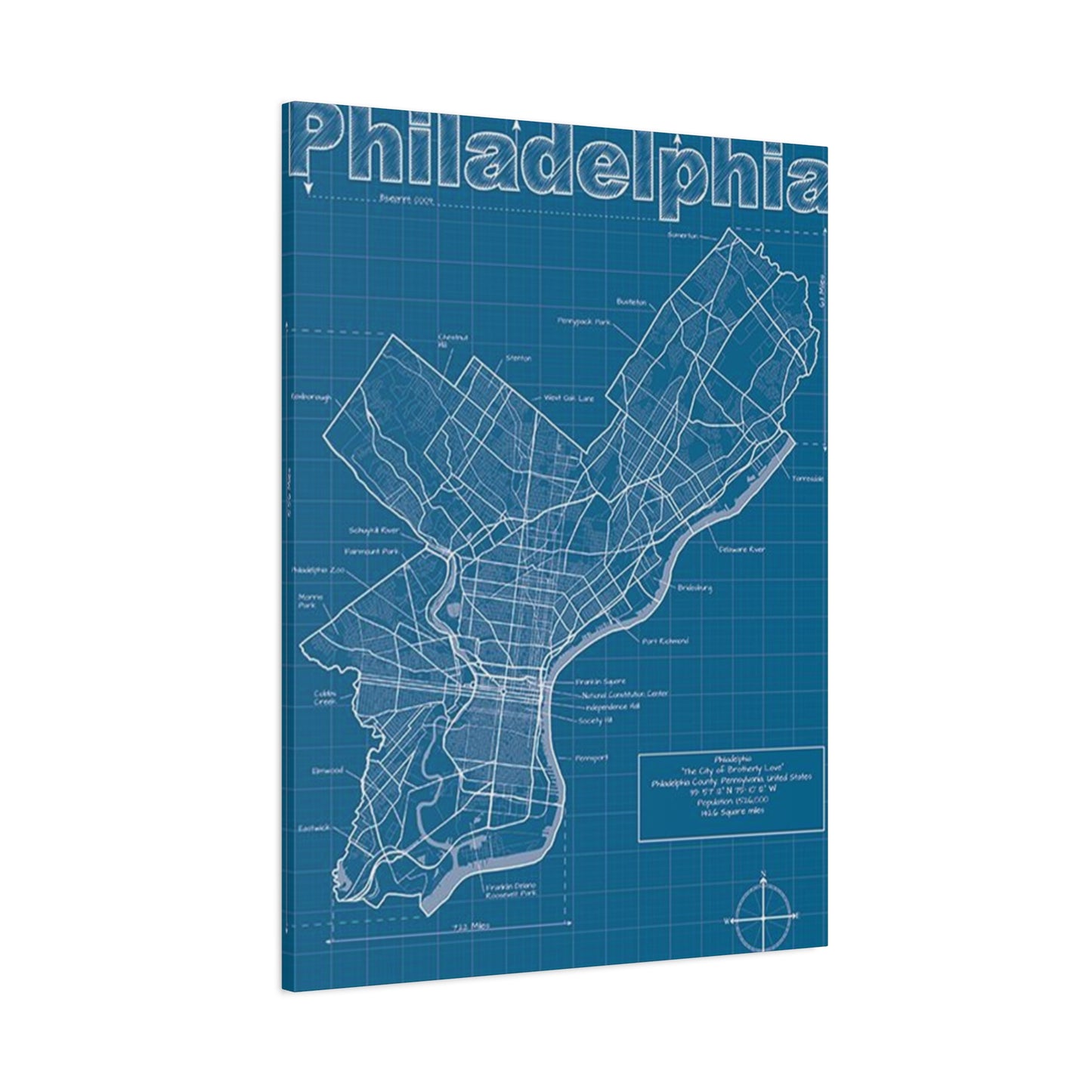 Map Of Philadelphia Poster Wall Art & Canvas Prints