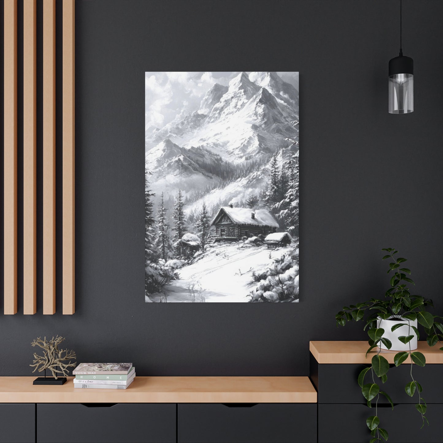 Snow Mountains Grey Wall Art & Canvas Prints
