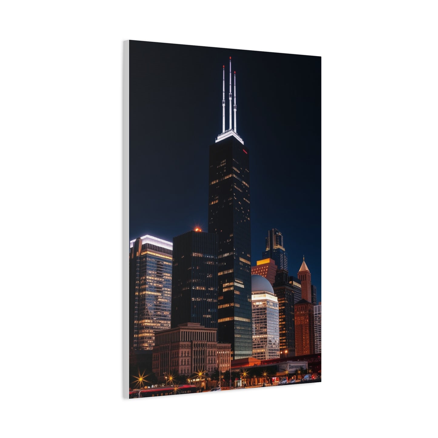 Chicago Skylines Art Canvas Art 1 Wall Art & Canvas Print