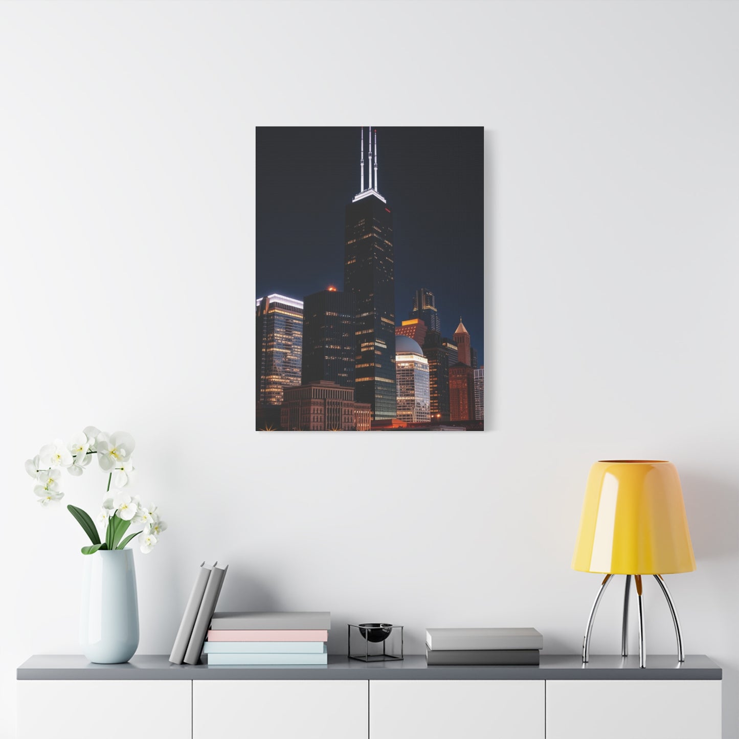 Chicago Skylines Art Canvas Art 1 Wall Art & Canvas Print