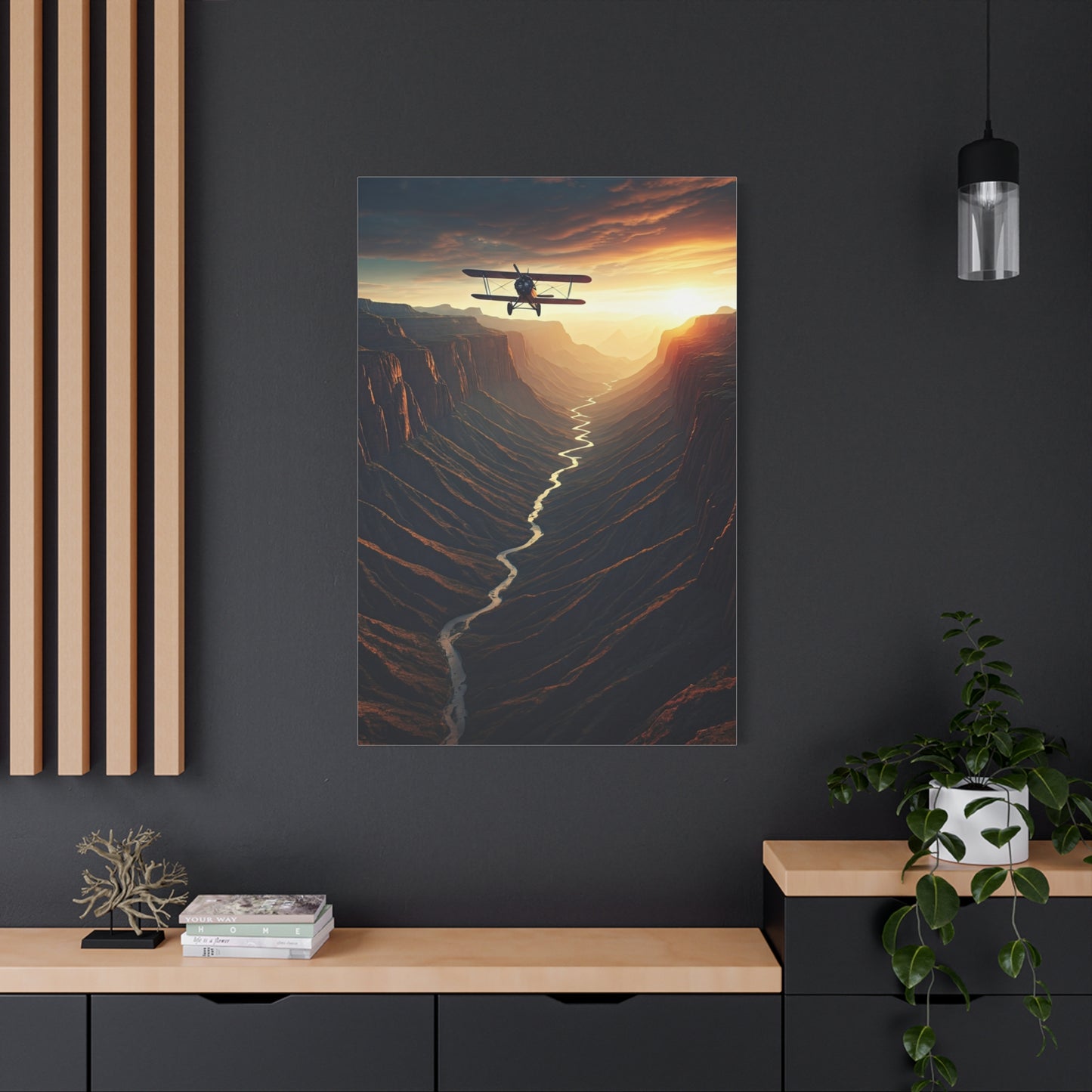 Canyon Flight Into Golden Distance Wall Art & Canvas Prints