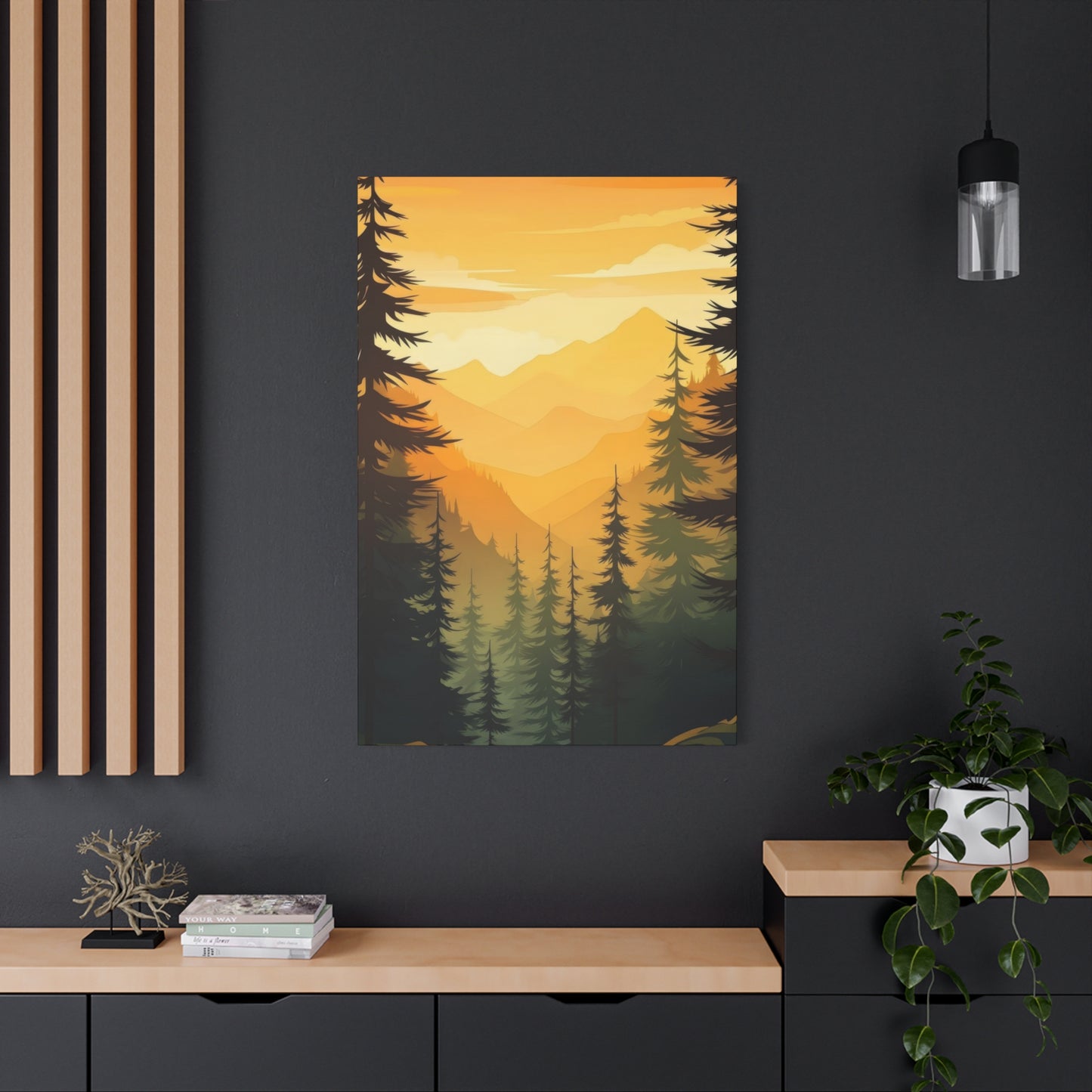 Sunset In Forest Wall Art & Canvas Prints