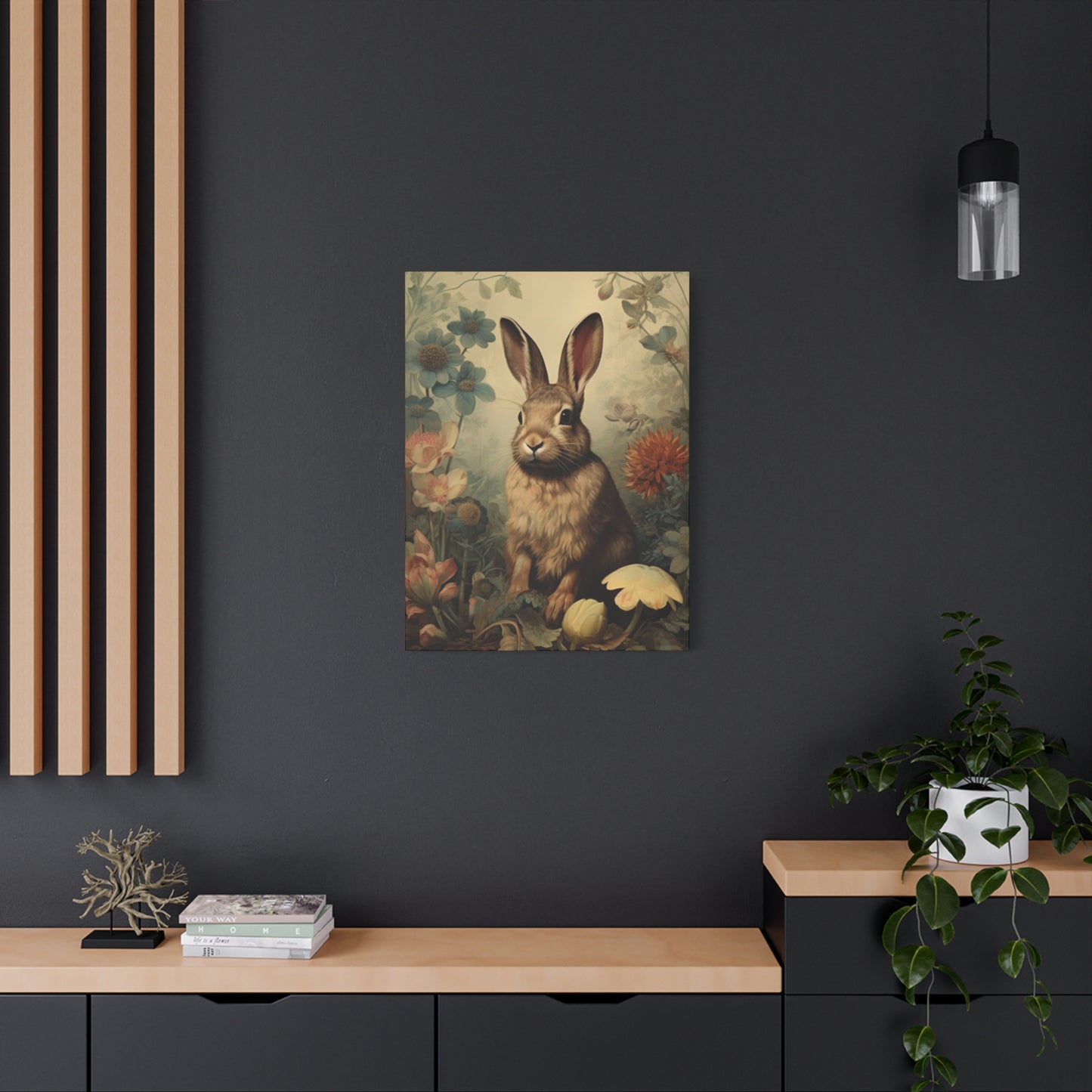 Flora, Fauna & Small White Rabbit Wall Art & Canvas Prints