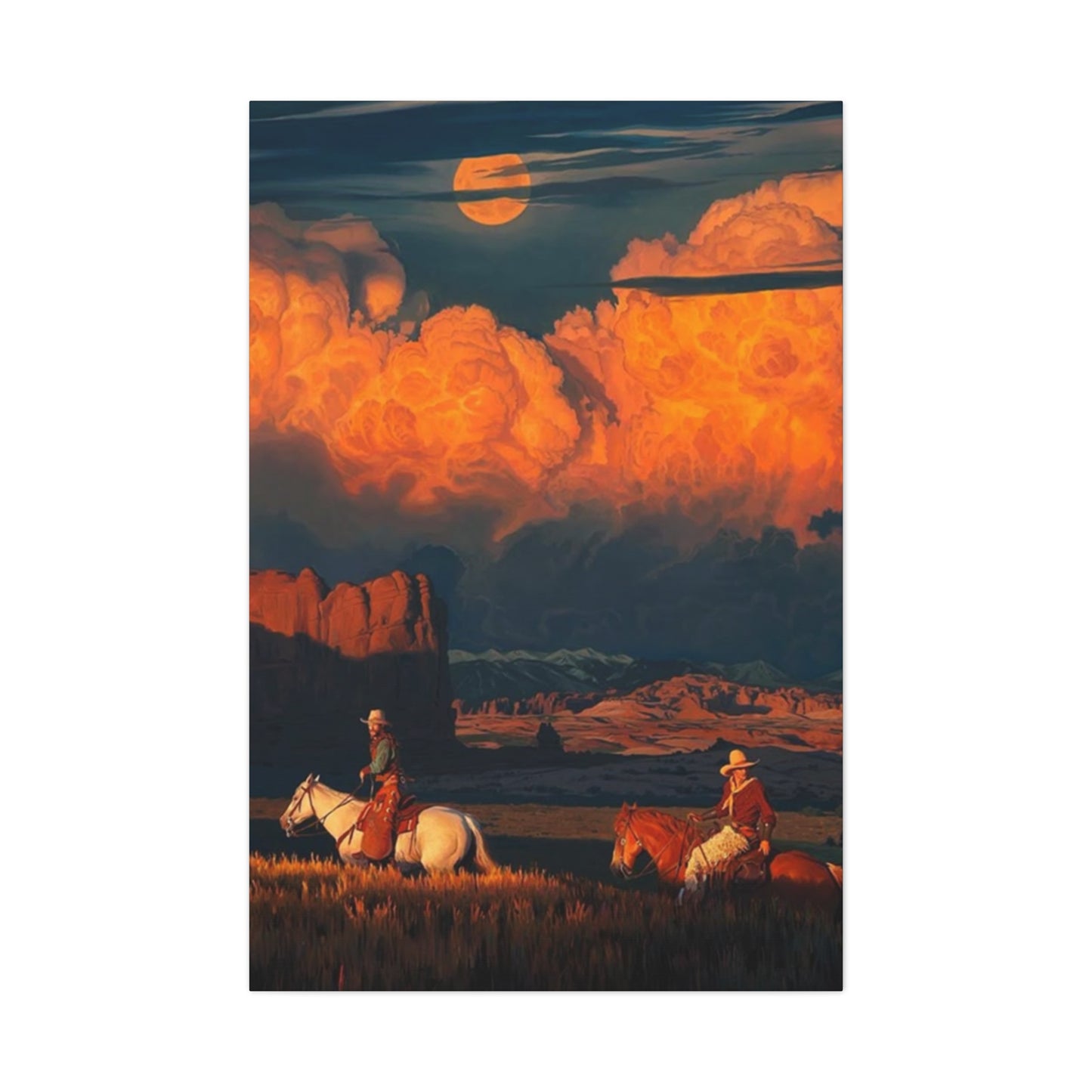 Cowboys In Grassland Wall Art & Canvas Prints